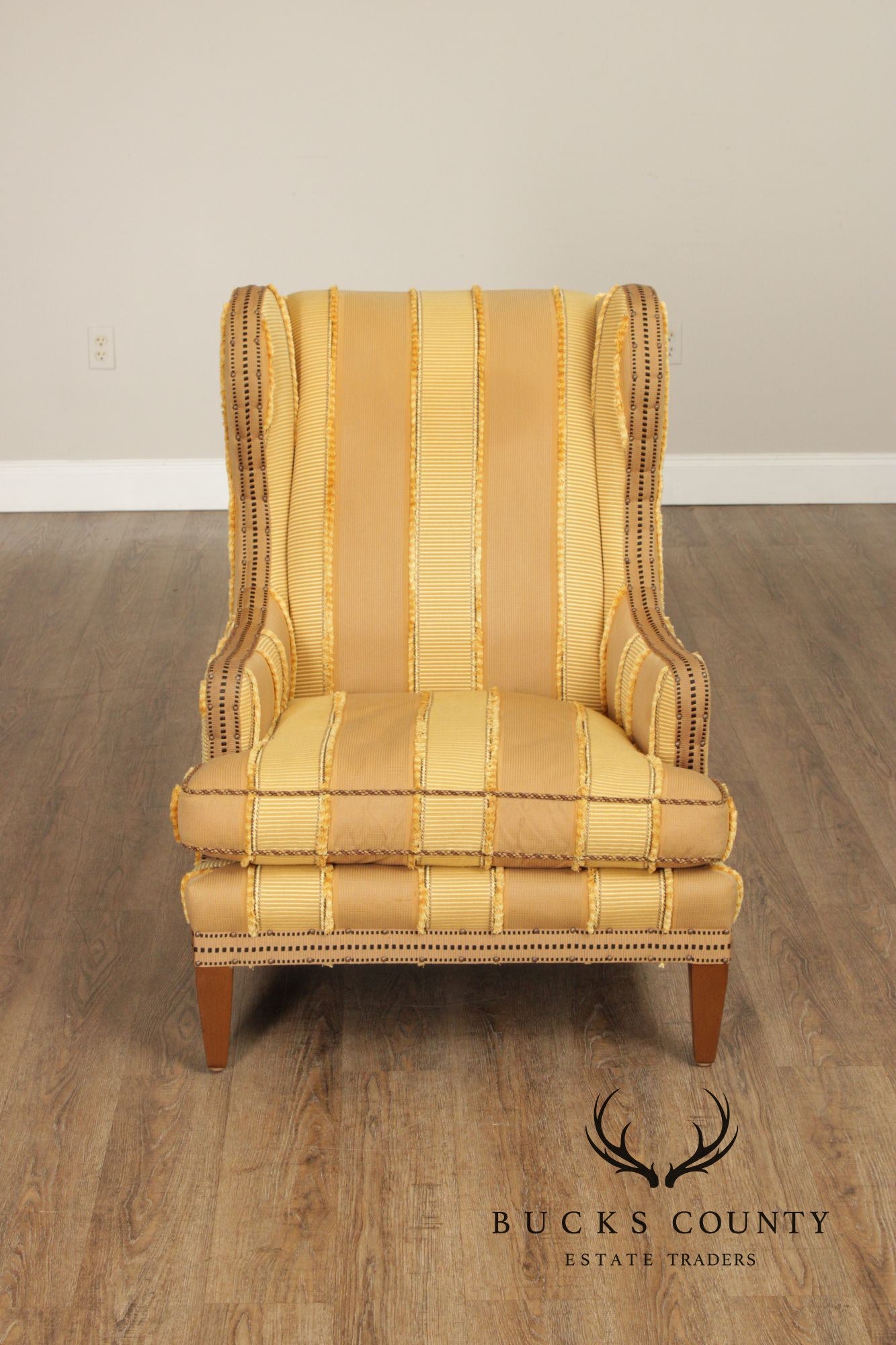 Greg Jordan Custom Scalamandre Upholstered Wingback Chair
