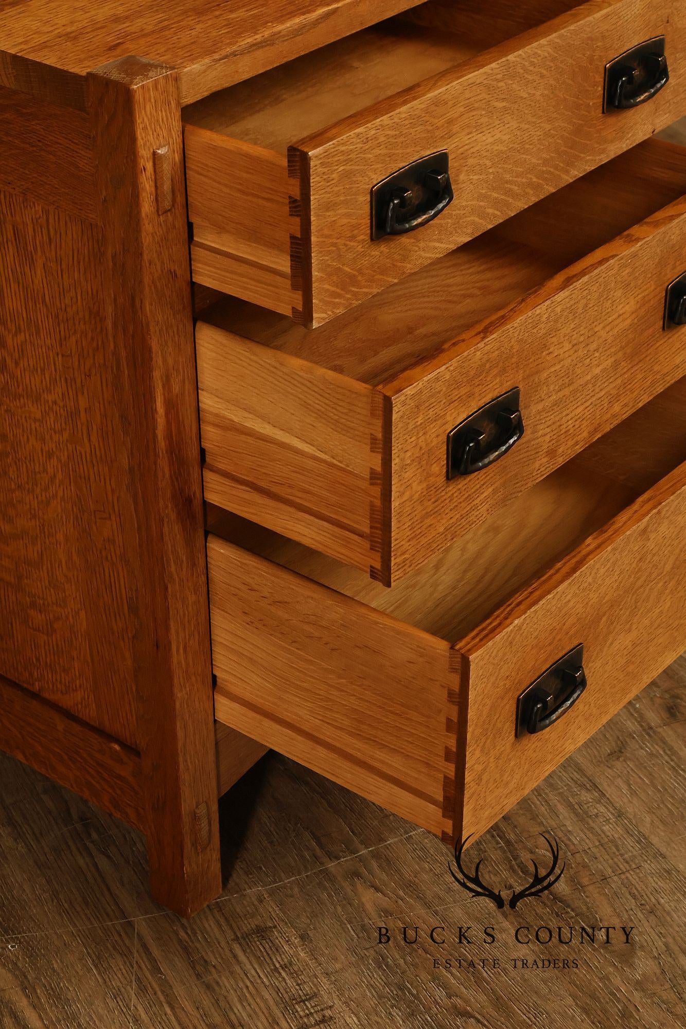 Stickley Mission Collection Oak Three-Drawer Nightstand