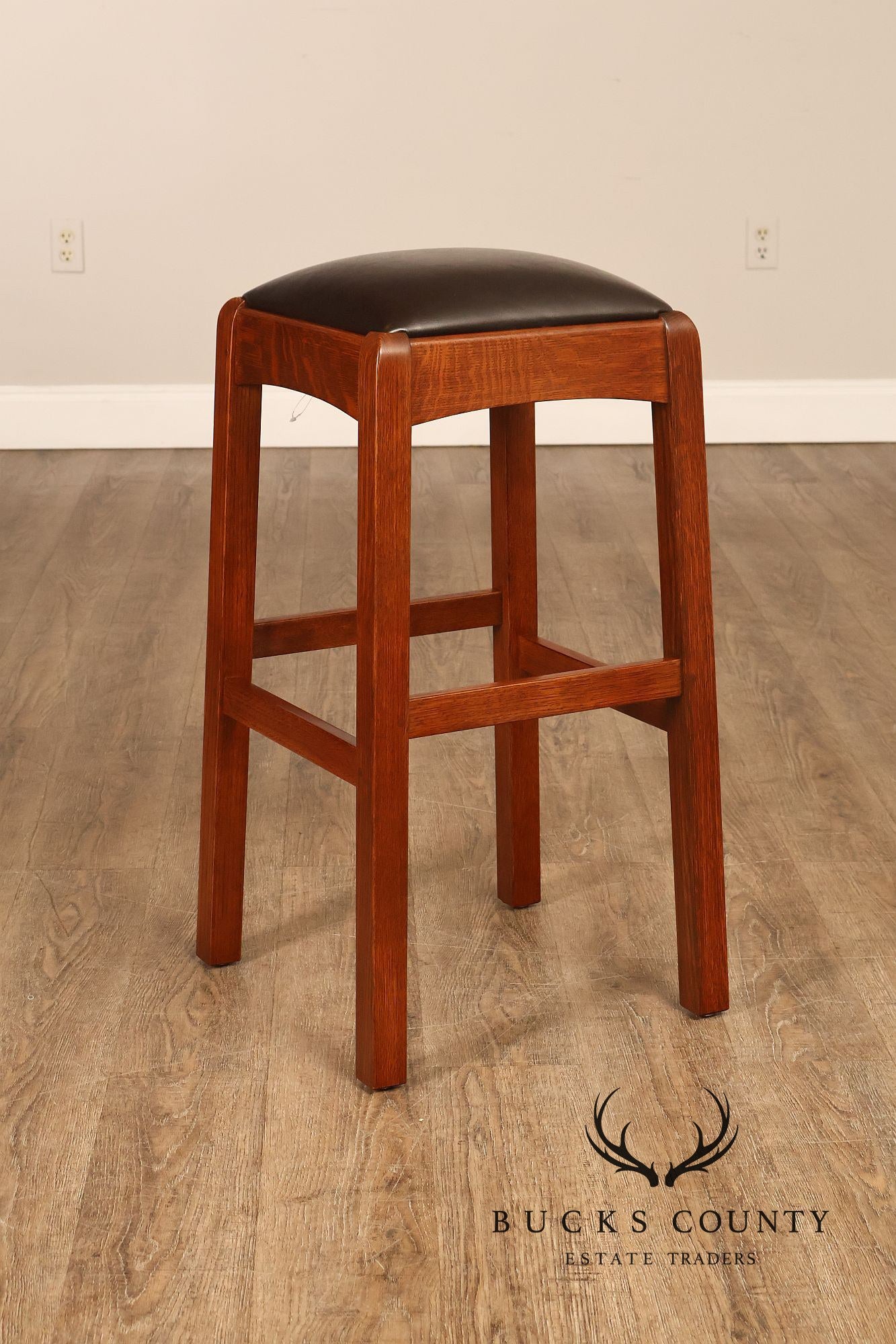 Stickley Mission Collection Oak Backless Stool