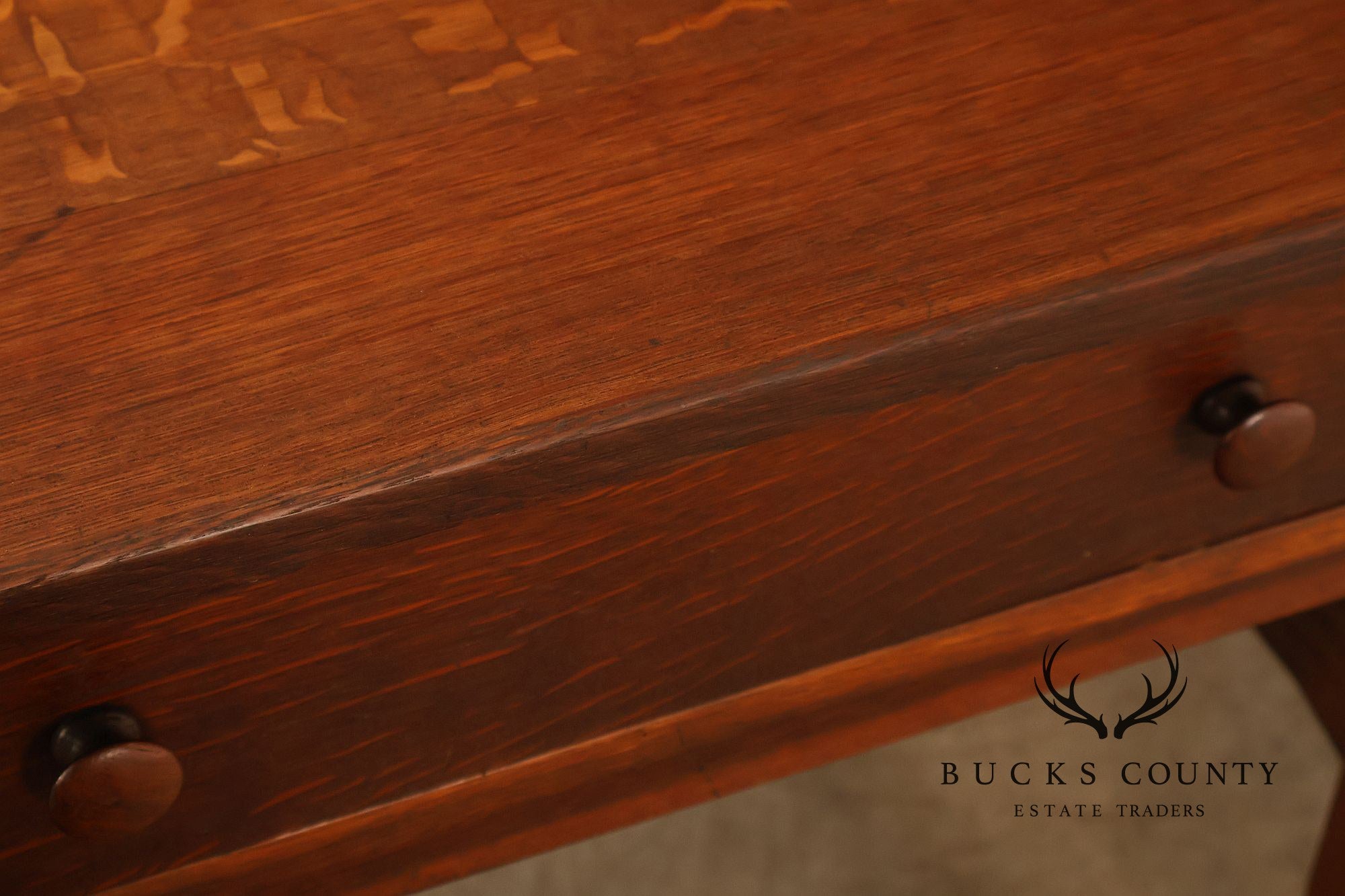 Antique Stickley Brothers Arts & Crafts Oak Vanity Desk