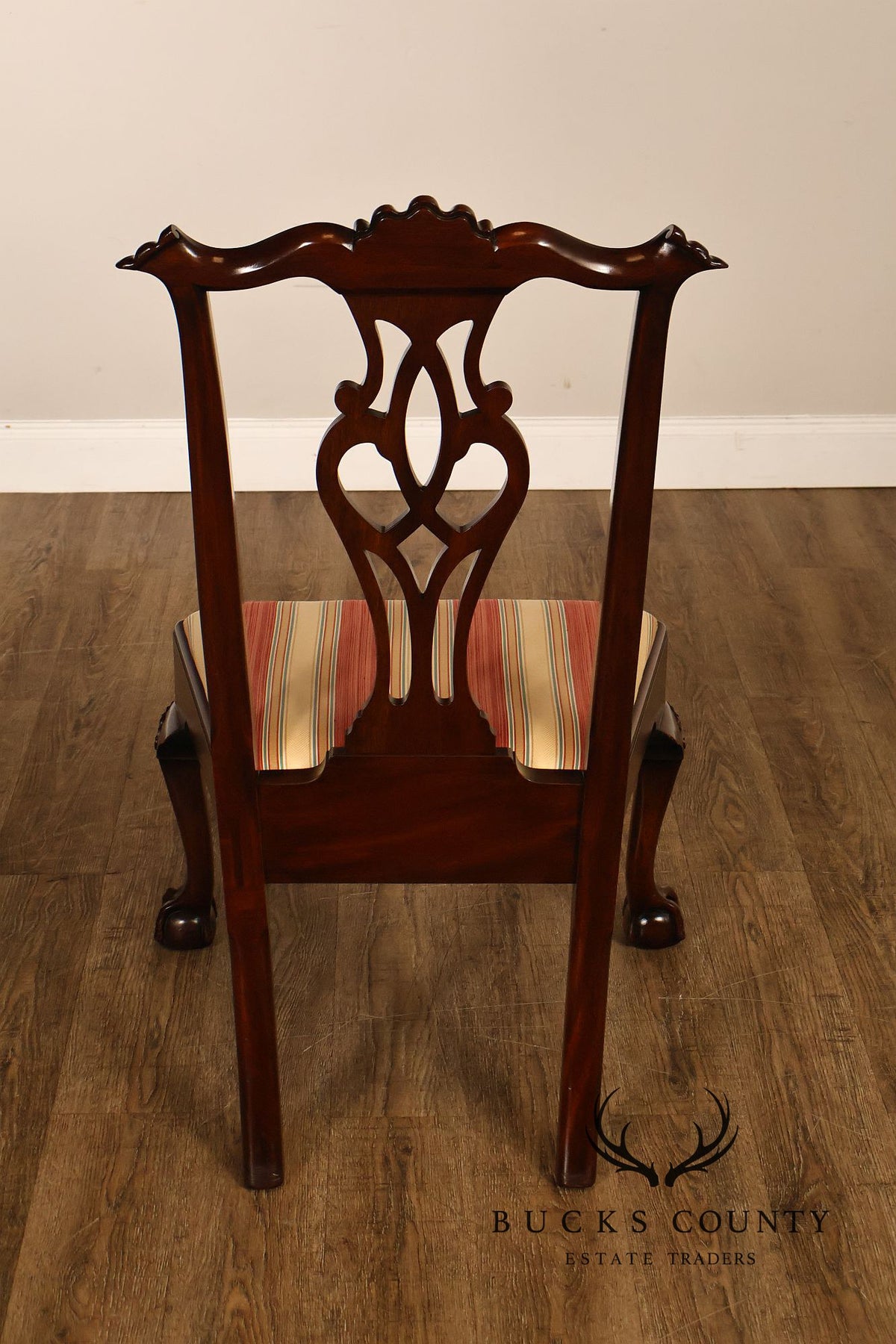 Henkel Harris Set Of Eight Chippendale Mahogany Dining Chairs