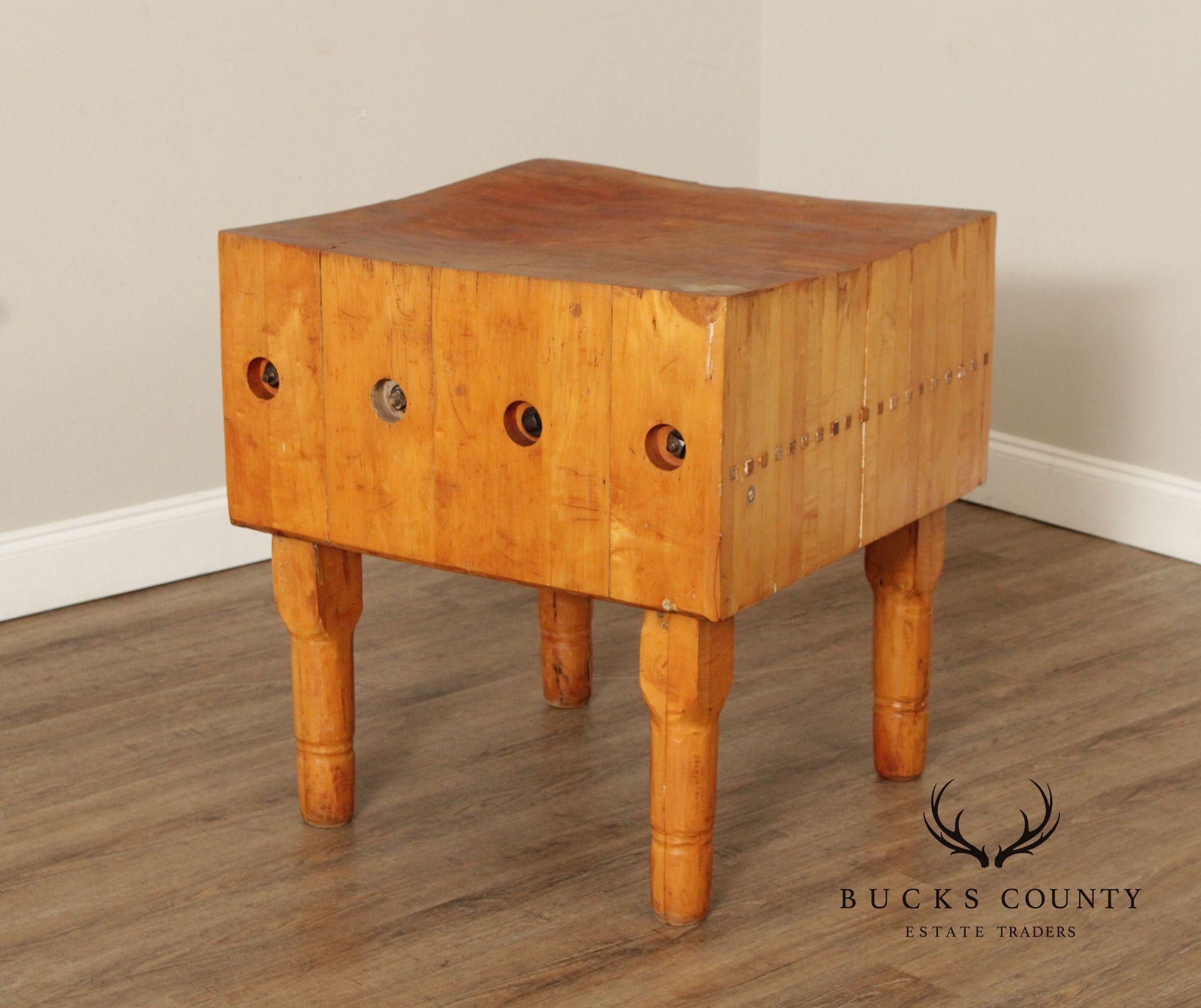 Vintage Rustic Butcher Block Table