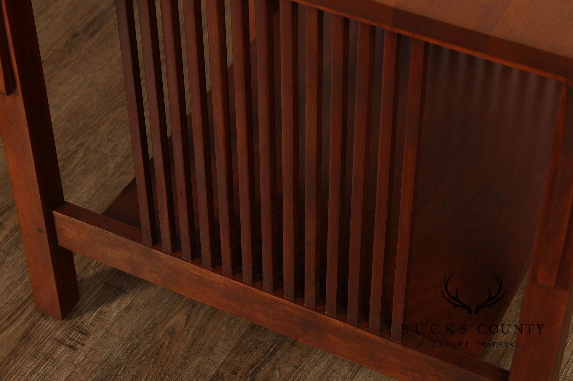 Stickley Mission Collection Pair Of Cherry Spindle Side Tables