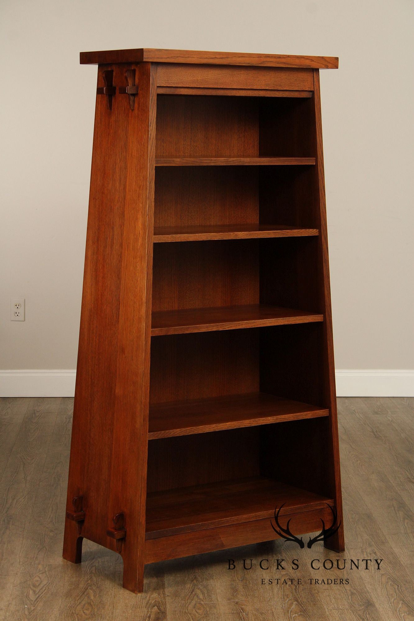 Stickley Mission Collection Oak Bookshelf Tower