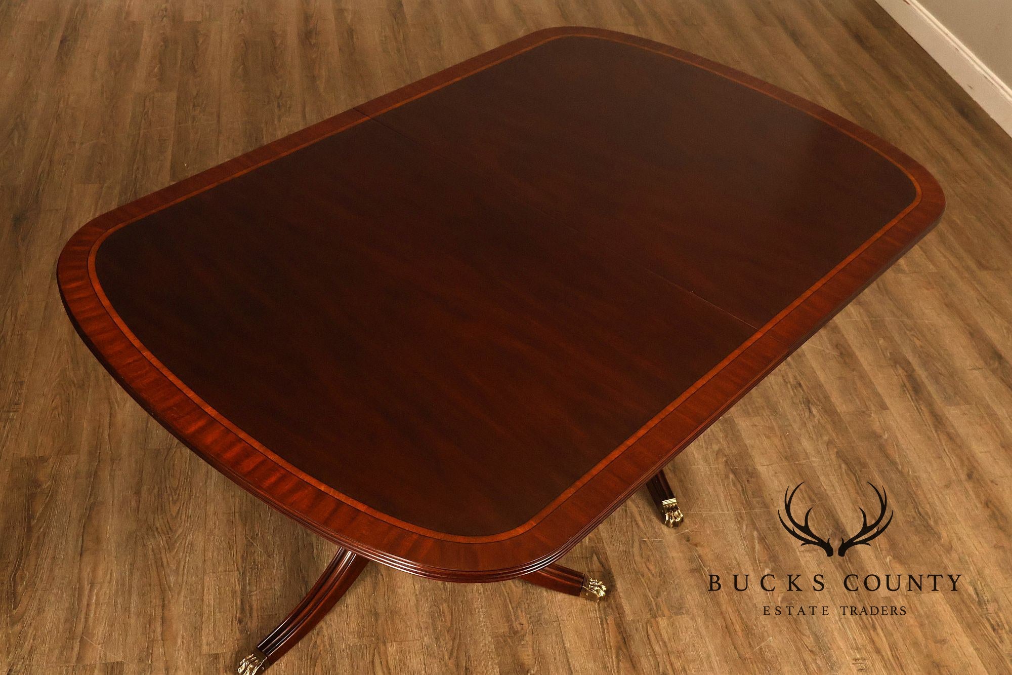 Henkel Harris Mahogany Double Pedestal Dining Table