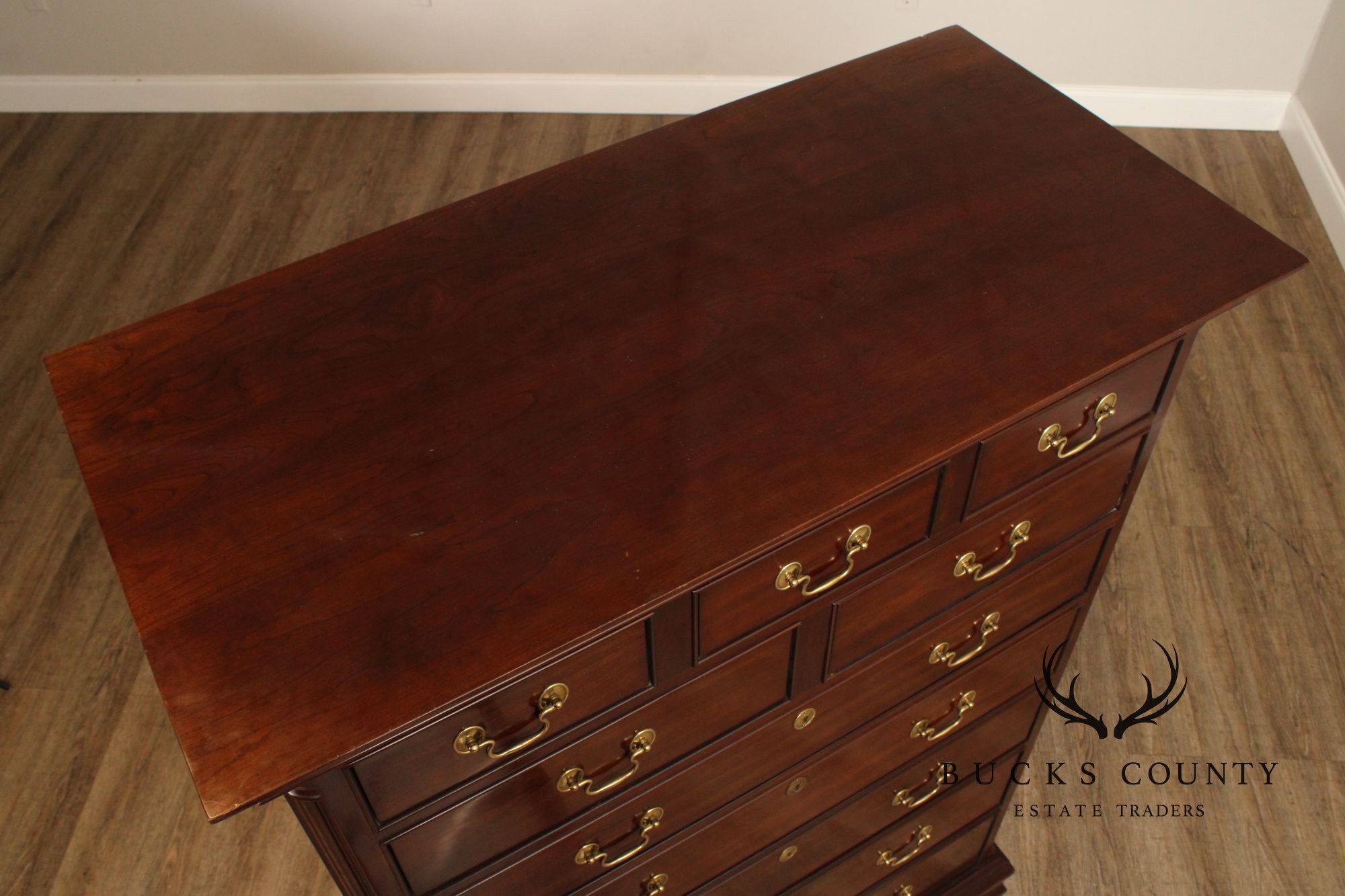 Stickley Chippendale Style Cherry Tall Chest