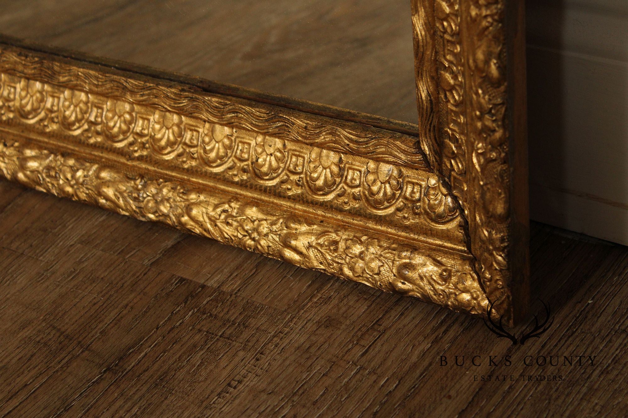 French Rococo Style Giltwood Carved Wall Mirror