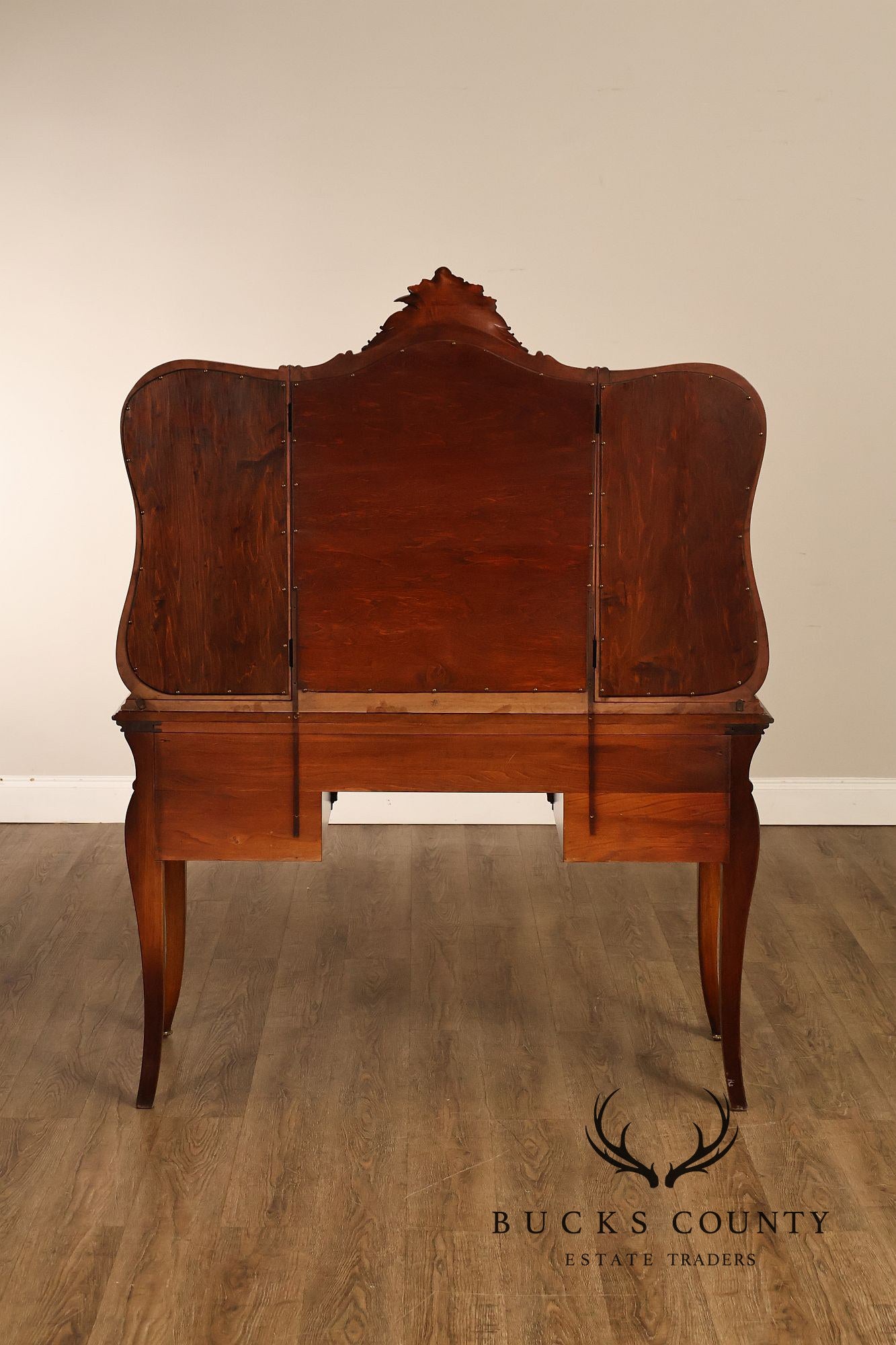 RJ Horner Antique Carved Mahogany Vanity With Mirror