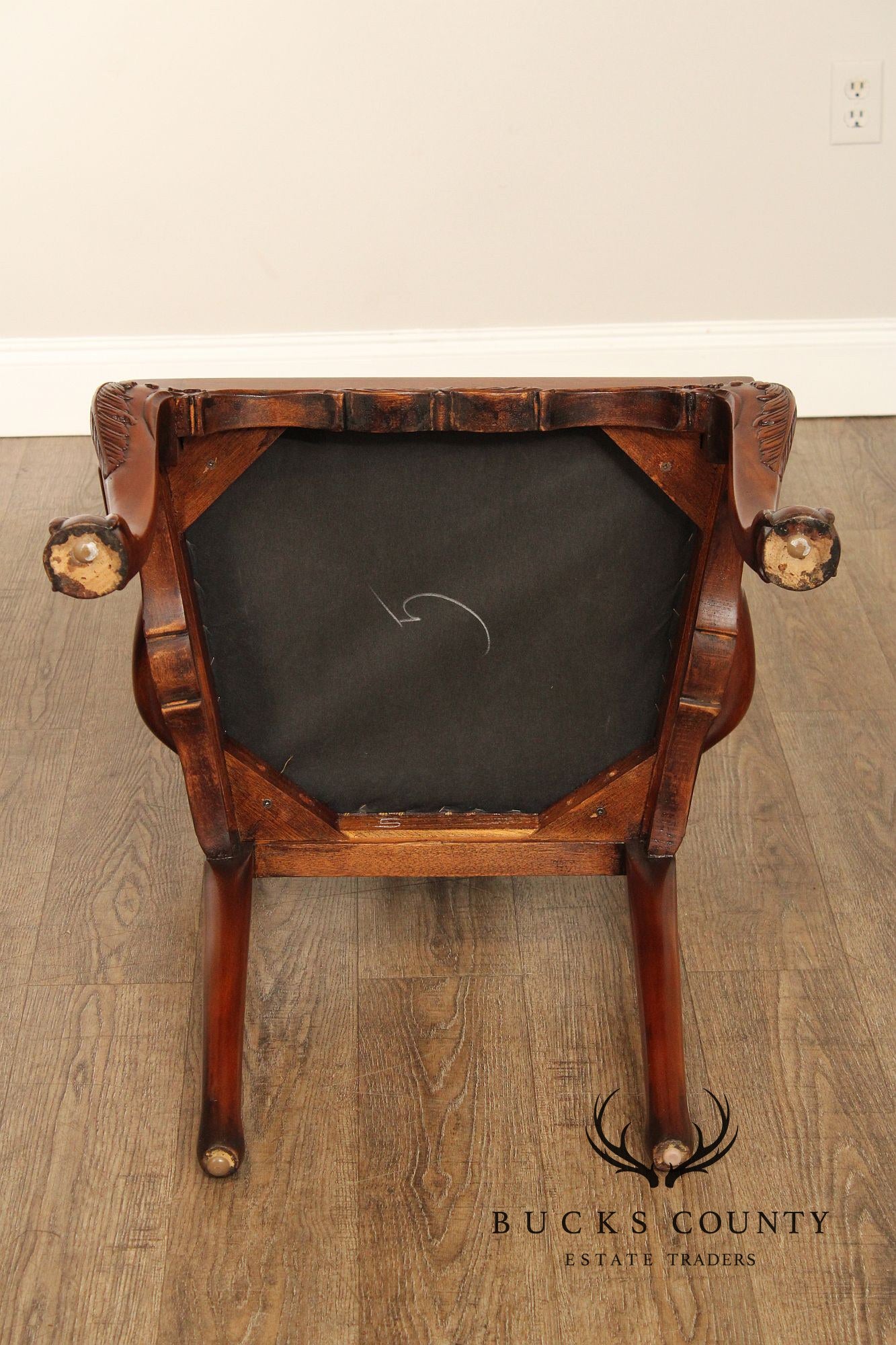 Georgian Style Set of Six Carved Mahogany Dining Chairs