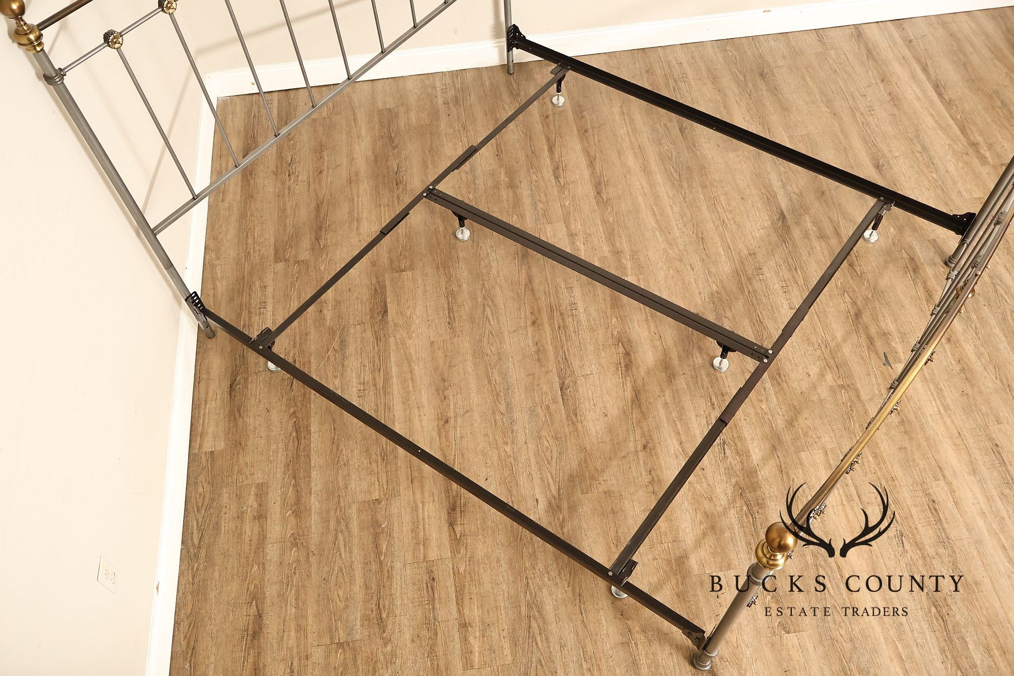Contemporary Iron And Brass King Size Metal Bed Frame