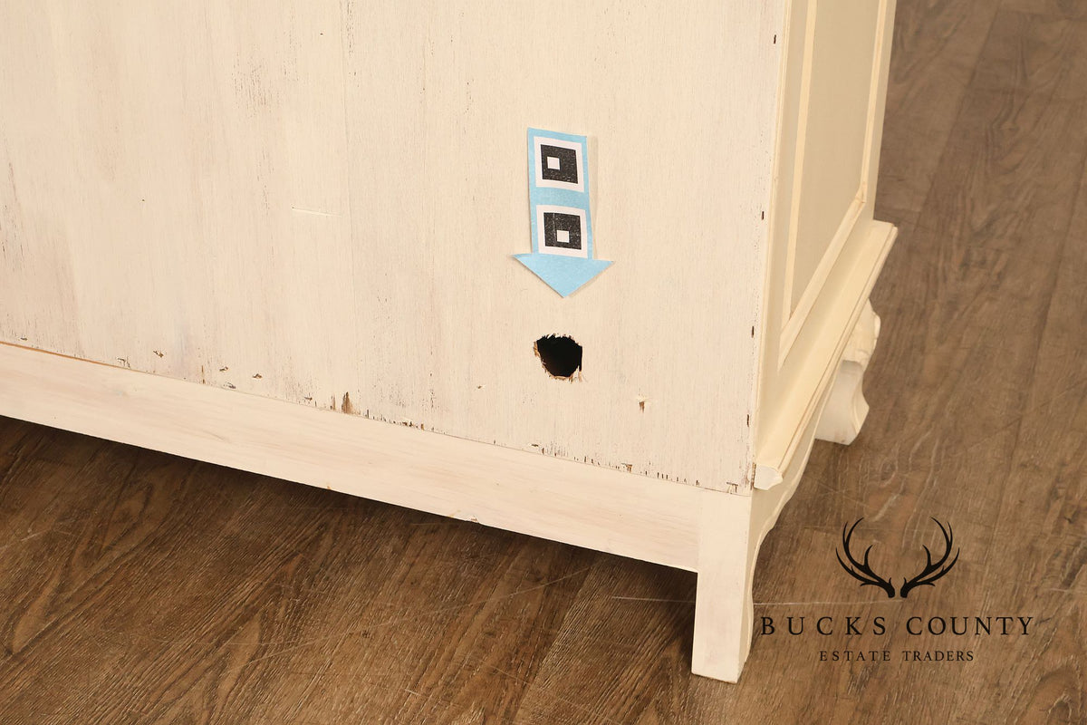 French Country Style Cream Painted Armoire