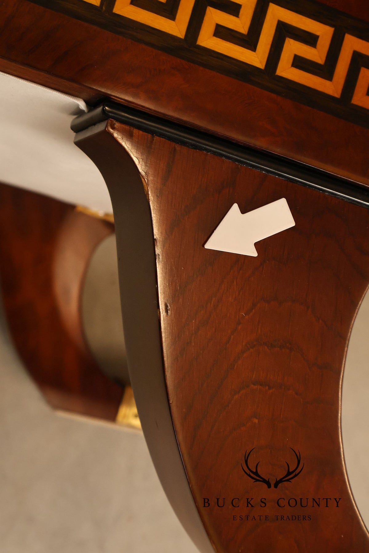 Neoclassical Empire Style Mahogany Chaise Lounge With Gilt Paw Feet