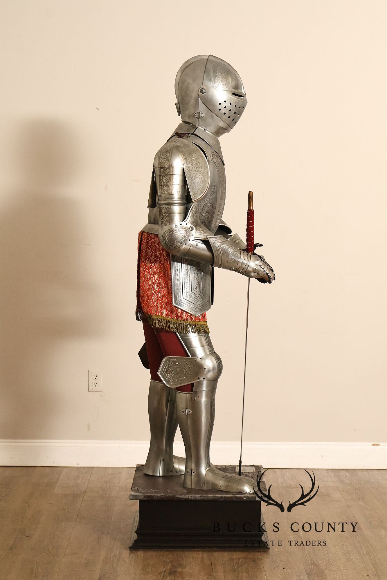 Marto Toledo Spanish Engraved Full Suit of Armor with Sword