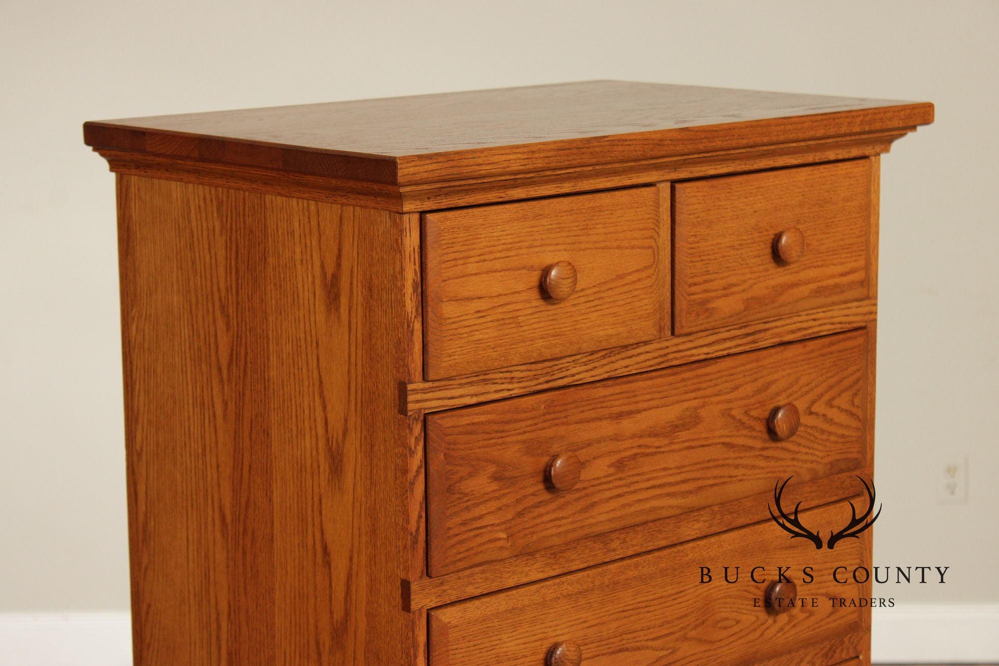 Hunt Country Furniture Oak Eight Drawer High Chest