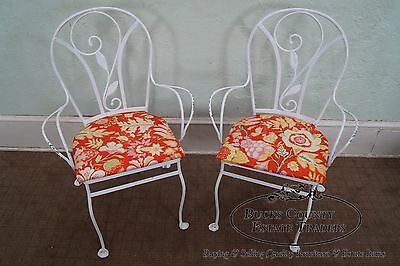 Salterini Art Nouveau Style Vintage Iron 5 Piece Patio Table & Chair Garden Set