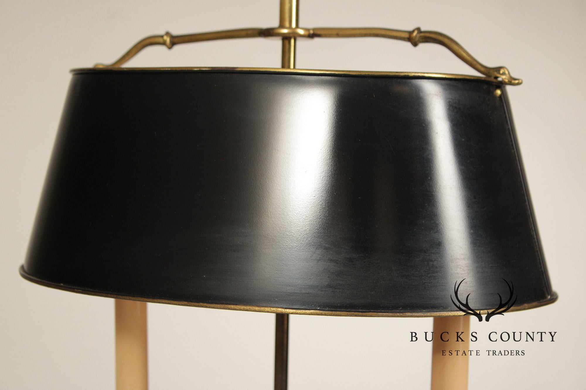 Vintage Brass Bouillotte Desk Lamp