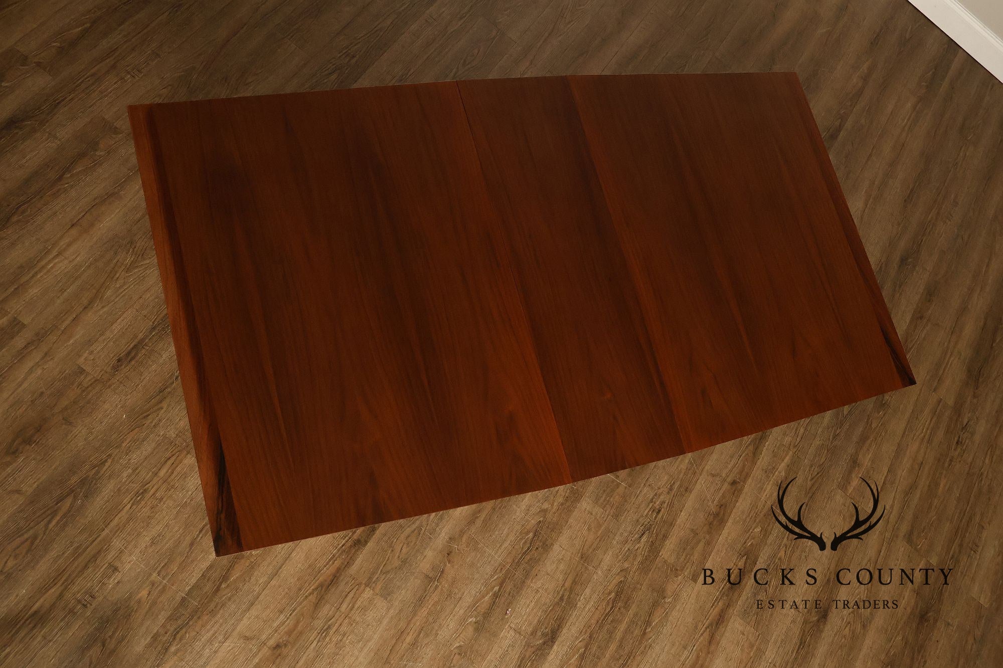 Mid Century Modern Walnut Dining Table With Leaf