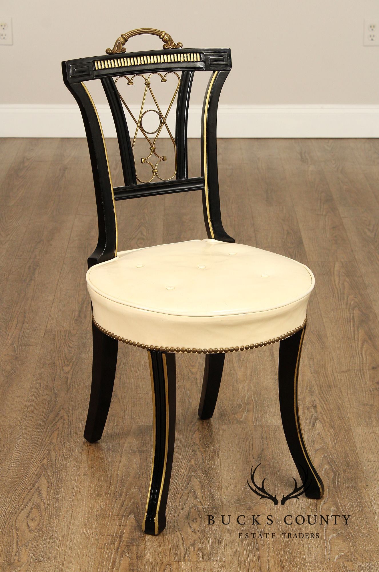 Regency Style Ebonized Side Chair