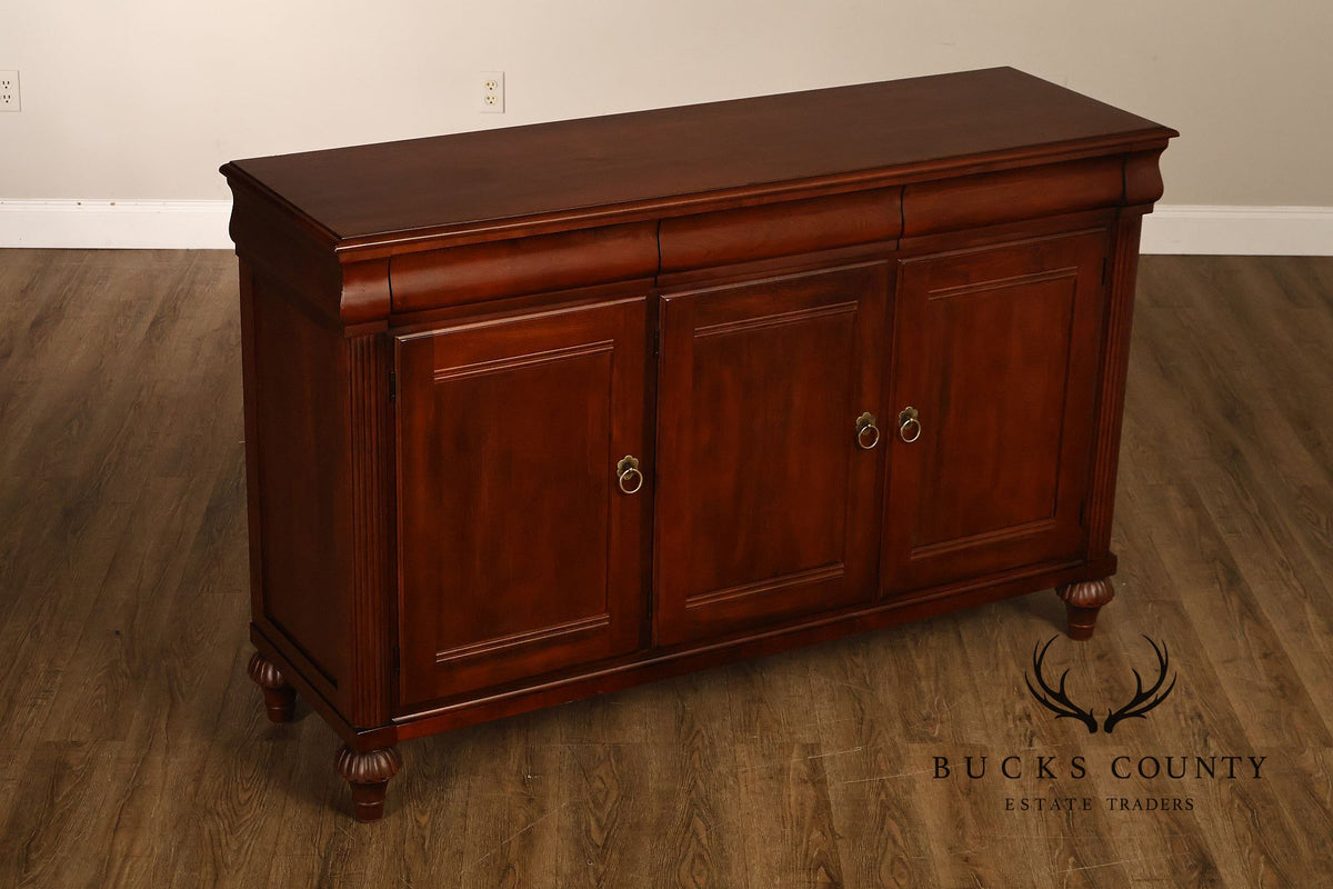Ethan Allen 'British Classics' Carved Maple And Birch Sideboard