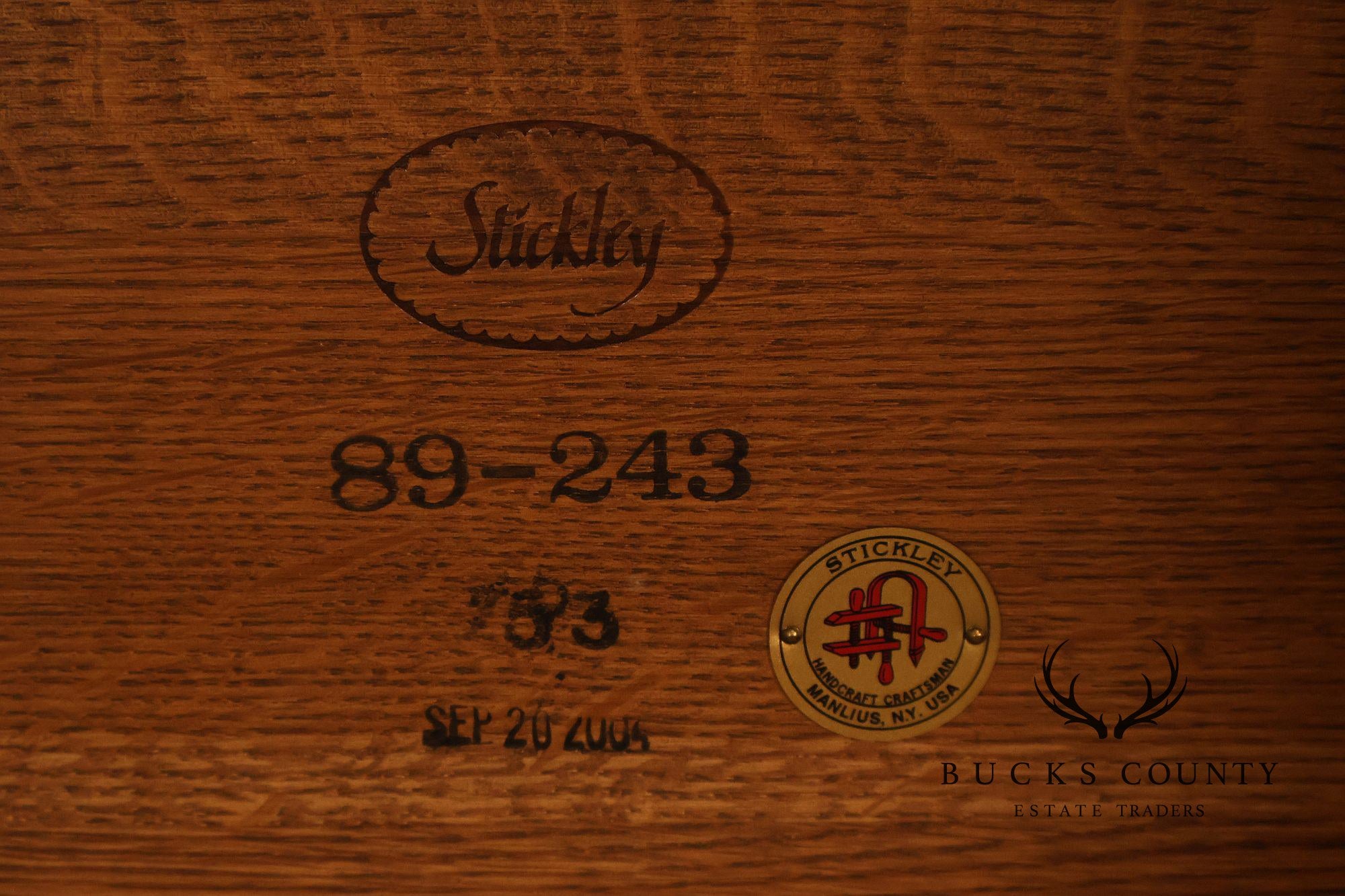 Stickley Mission Collection Oak Limbert Bench