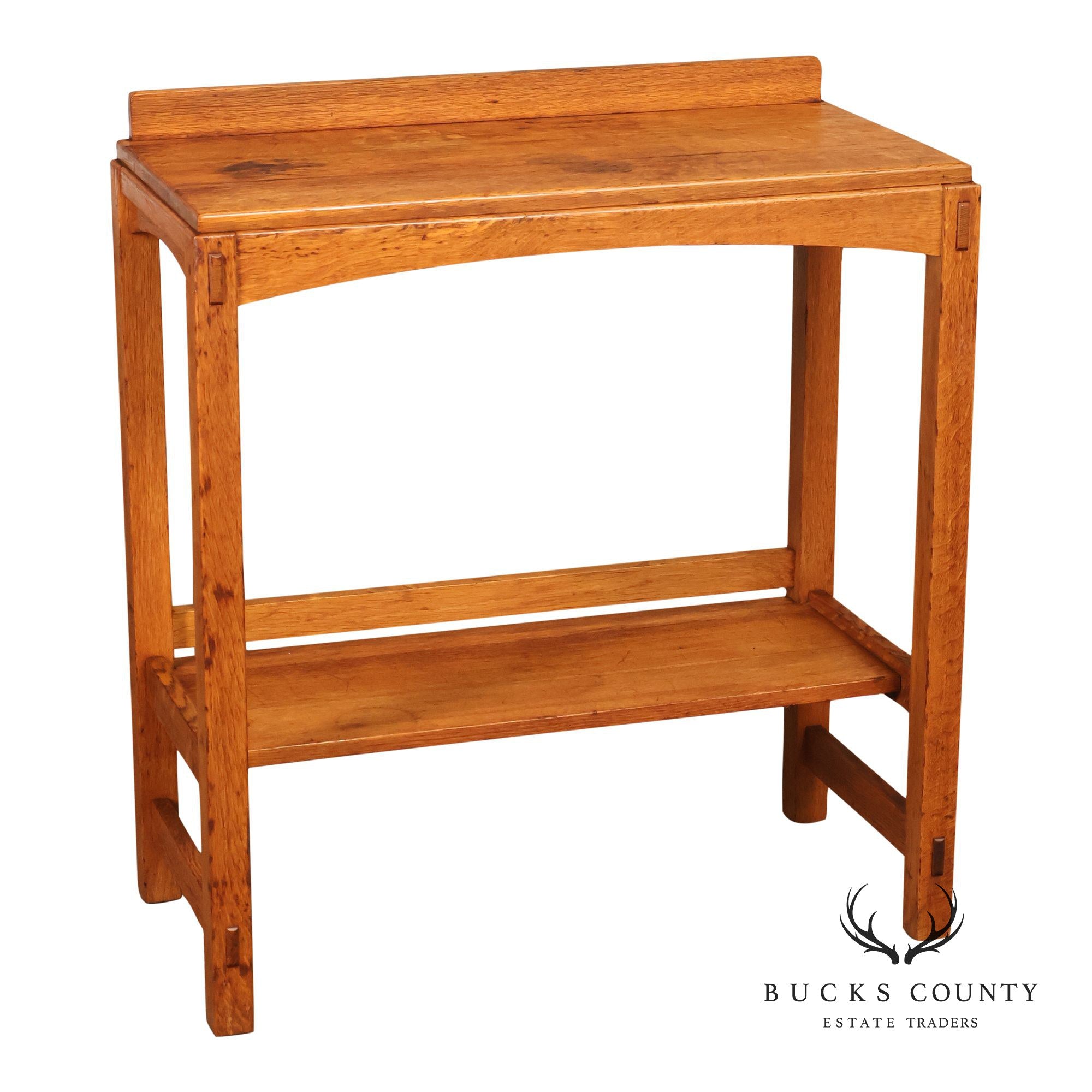 Antique Limbert Arts And Crafts Quarter Sawn Oak Server or Console Table