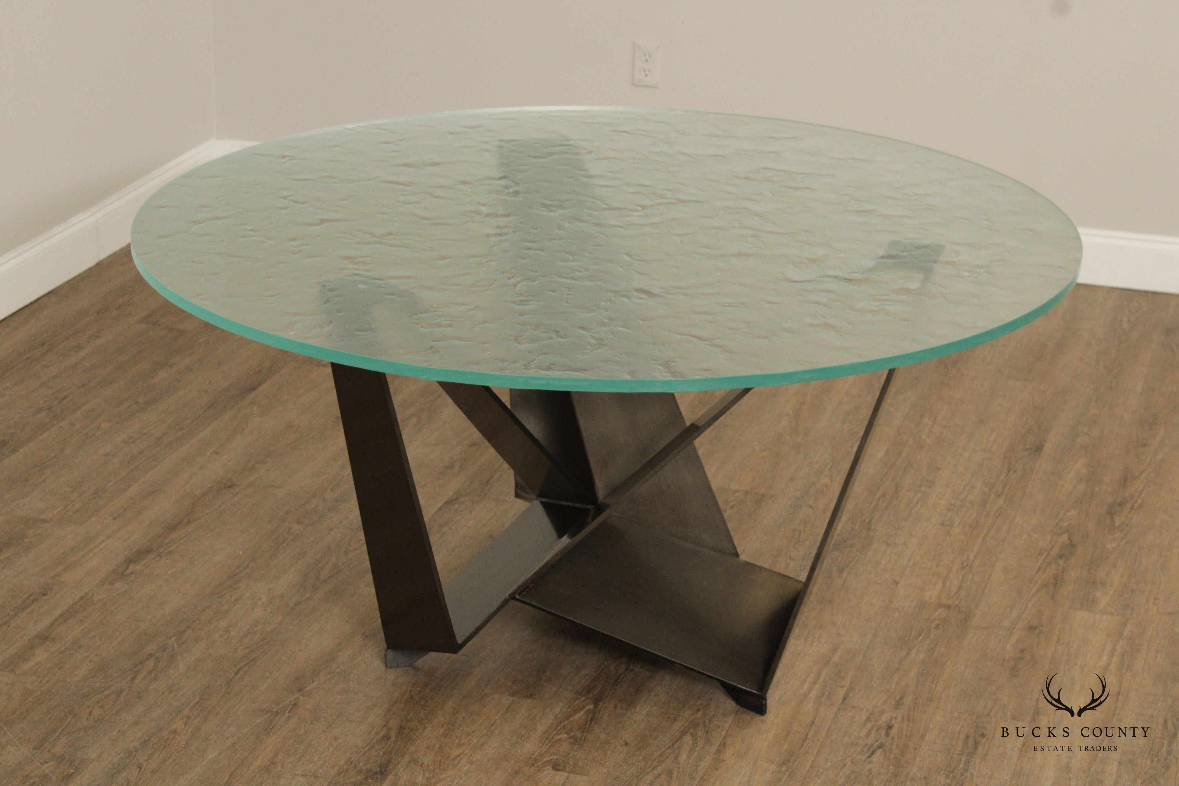 Cattelan Italia 'Skorpio' Round Glass Top Dining Table