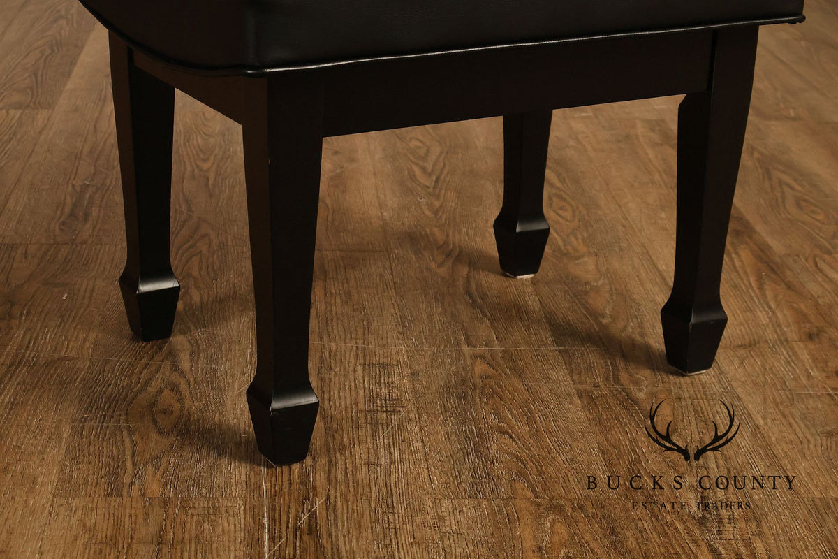 Steinway & Sons Model 1098 Ebonized Upright Piano With Bench