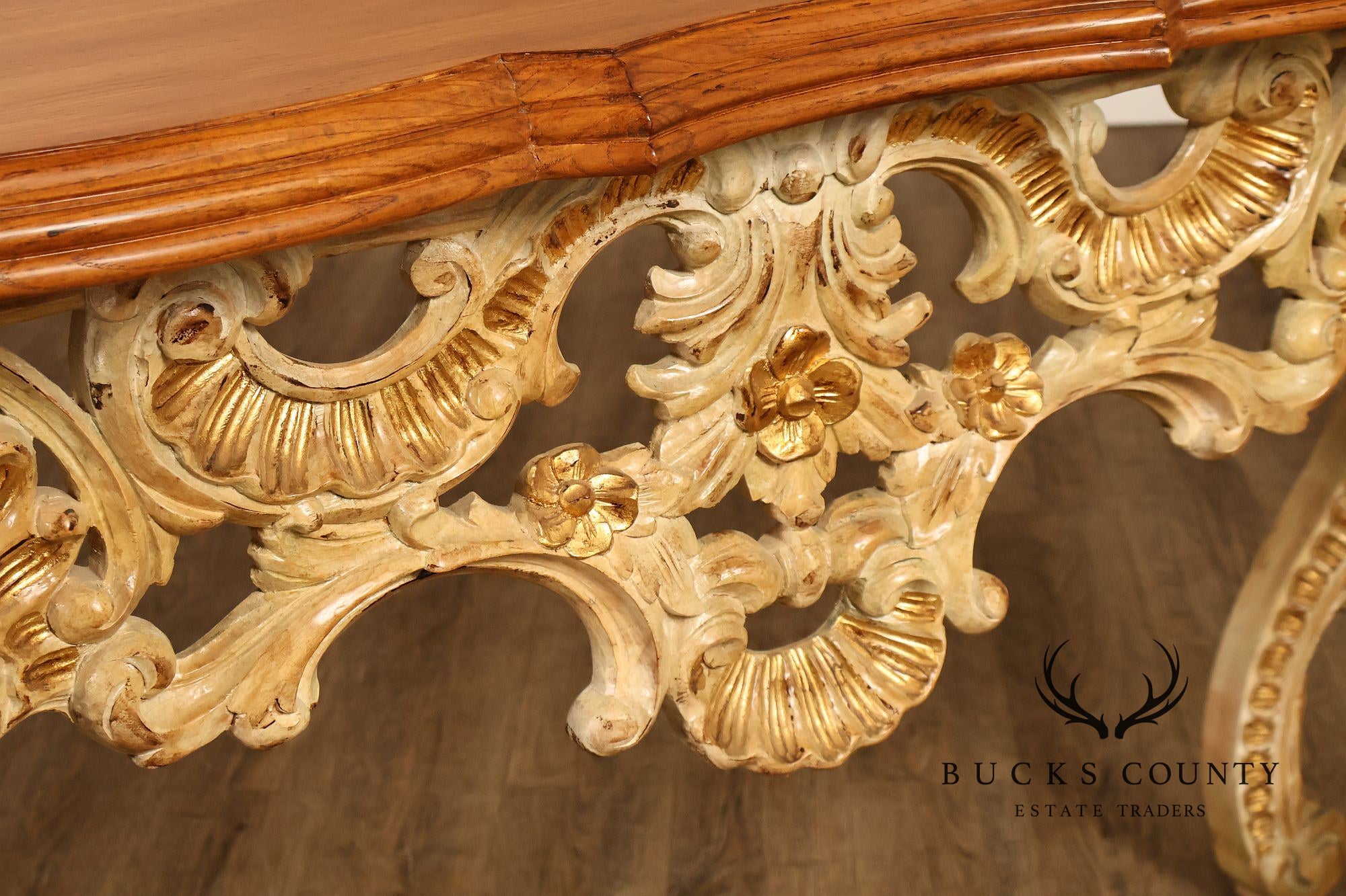 Louis XV Style Rococo Carved Console Table