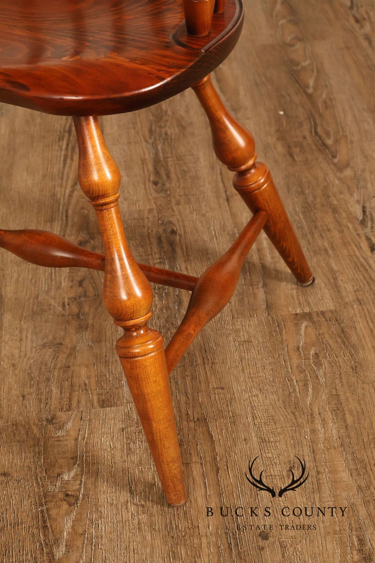 Nichols and Stone Pair of Oak Windsor Armchairs