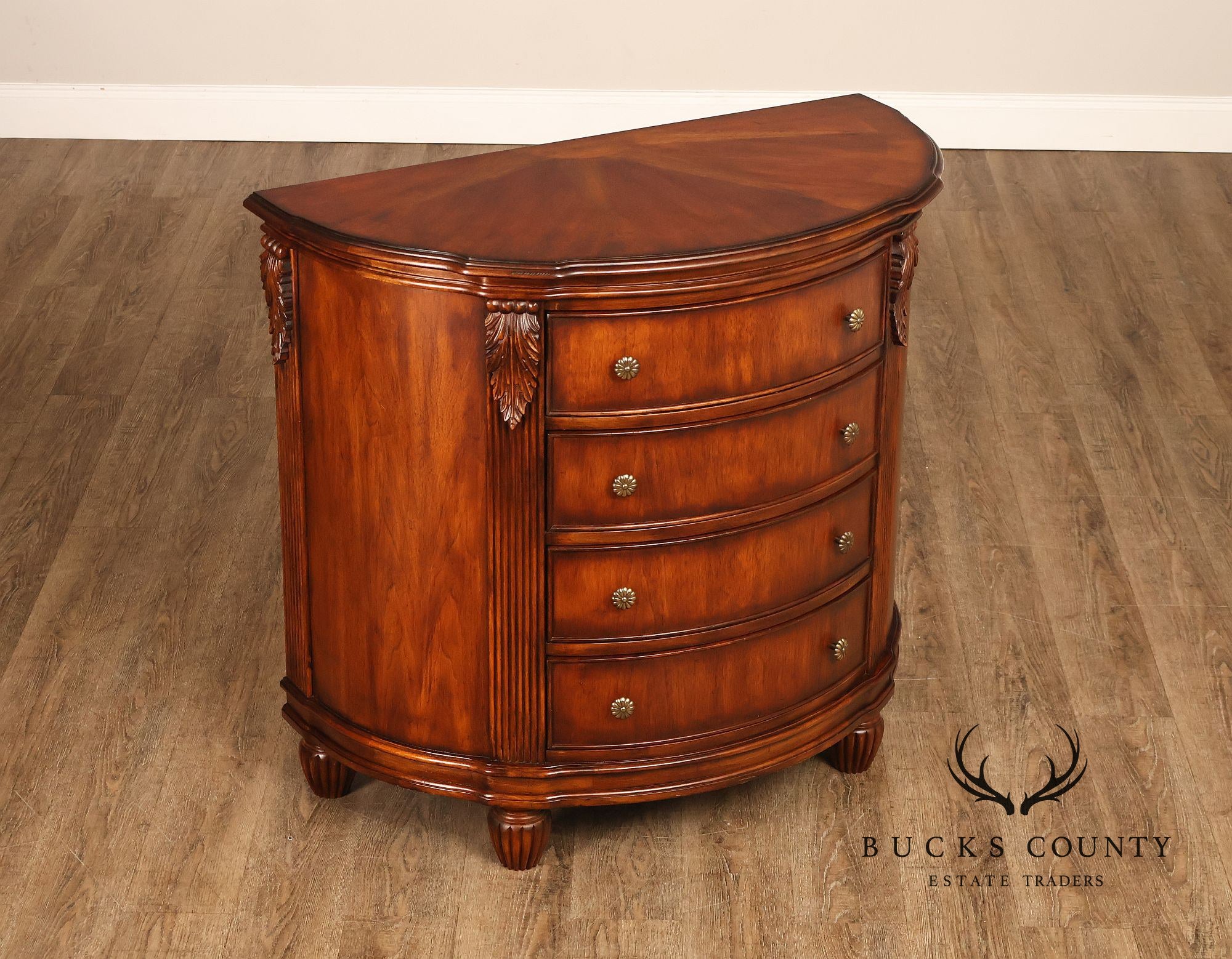 Hooker Furniture Seven Seas Mahogany Demilune Console Chest
