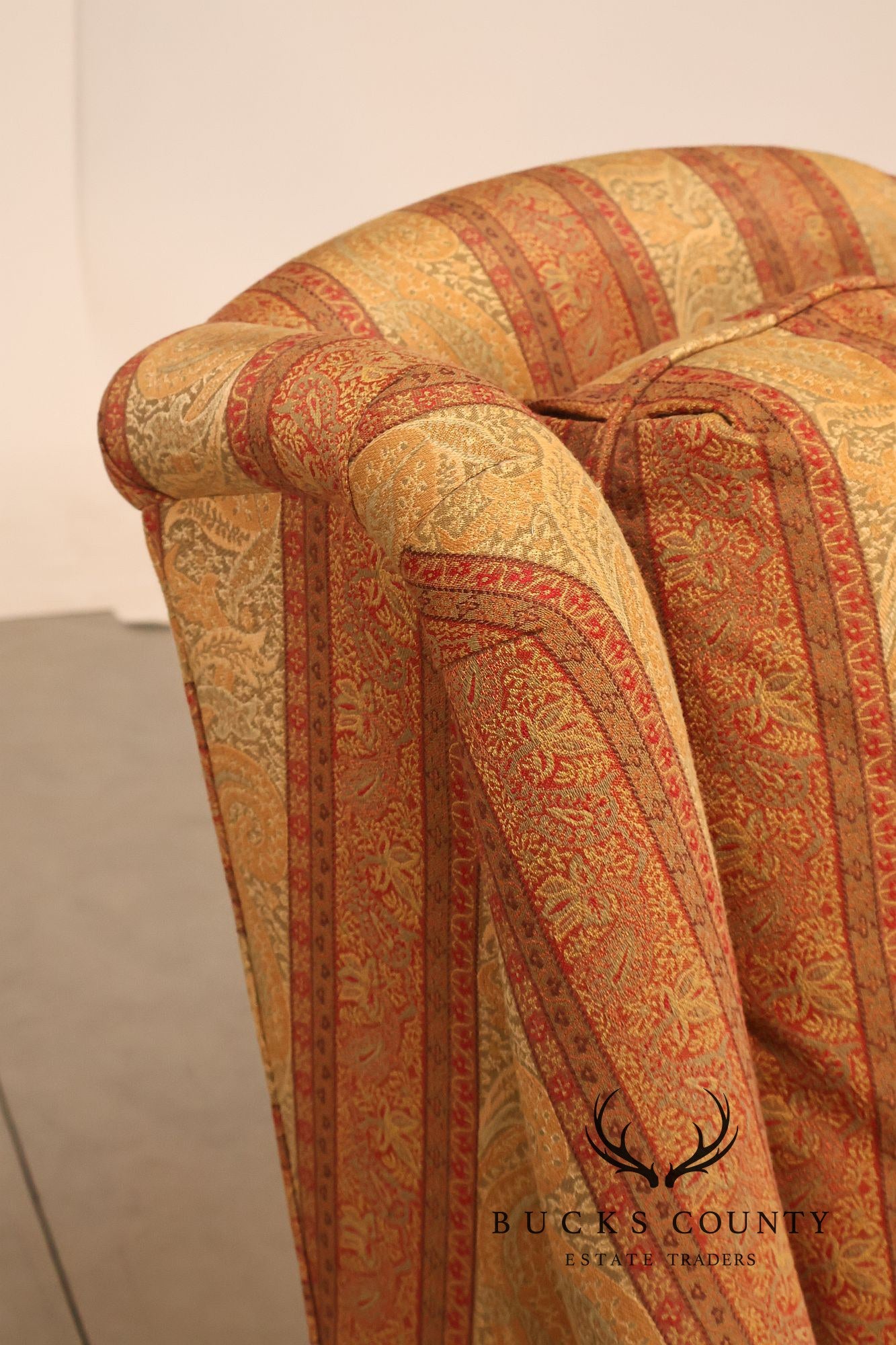 Hickory Chair Chippendale Style Custom Upholstered Wing backArmchair