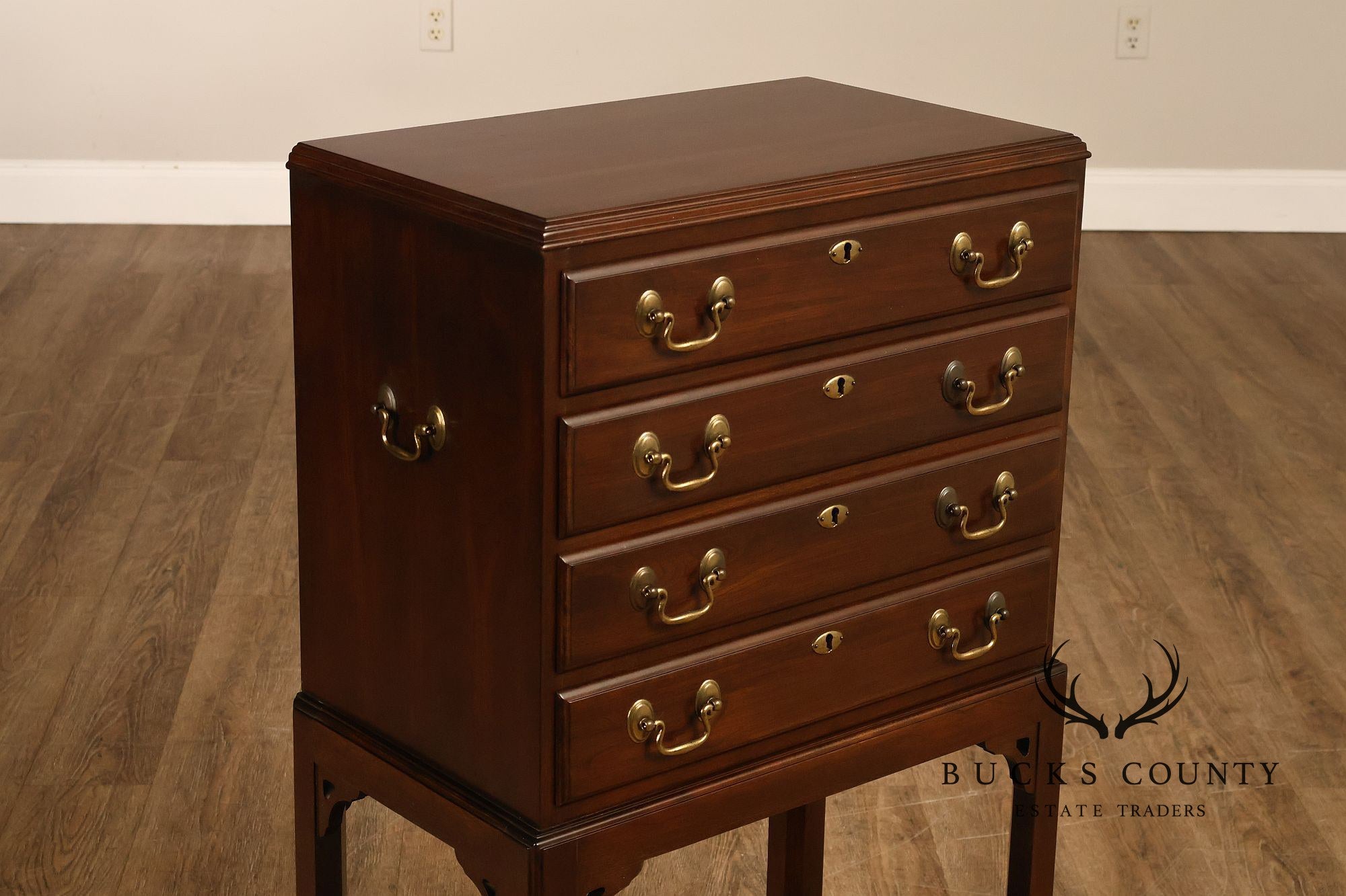 Ethan Allen 'Georgian Court' Cherry Silver Chest