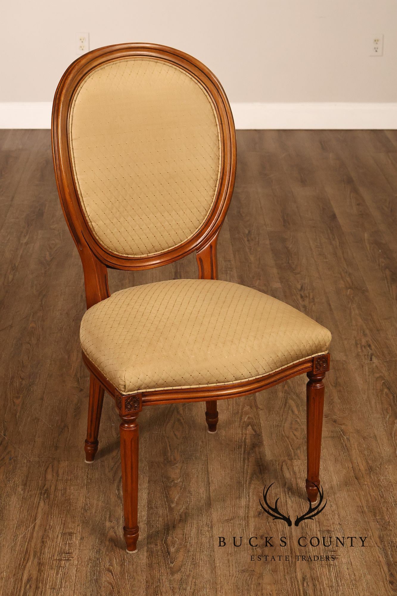 Stickley Louis XVI Directore Style Set Of Six Cherry Dining Chairs