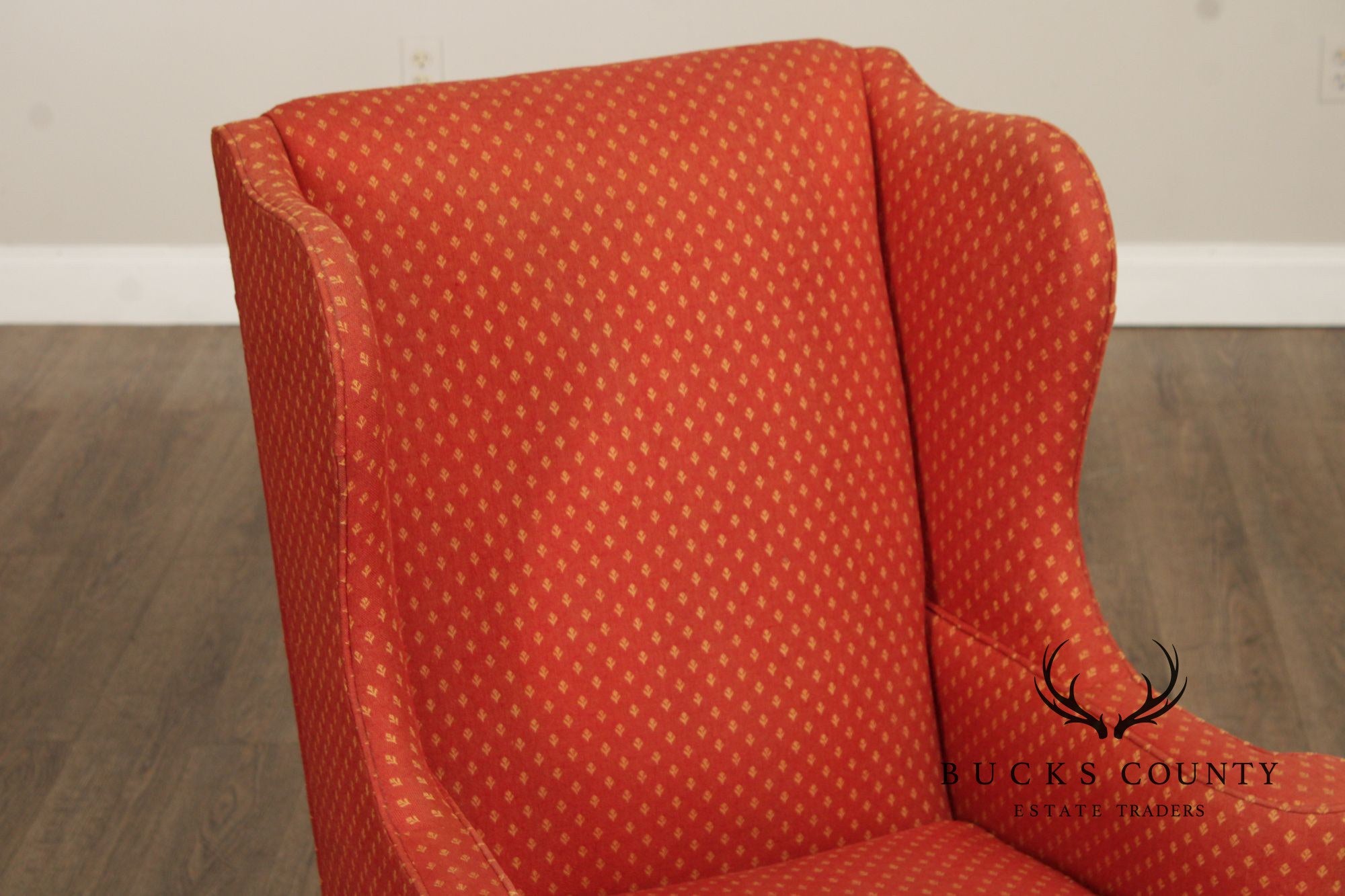 Hickory Chair Vintage Pair Of Queen Anne Style Wing Chairs
