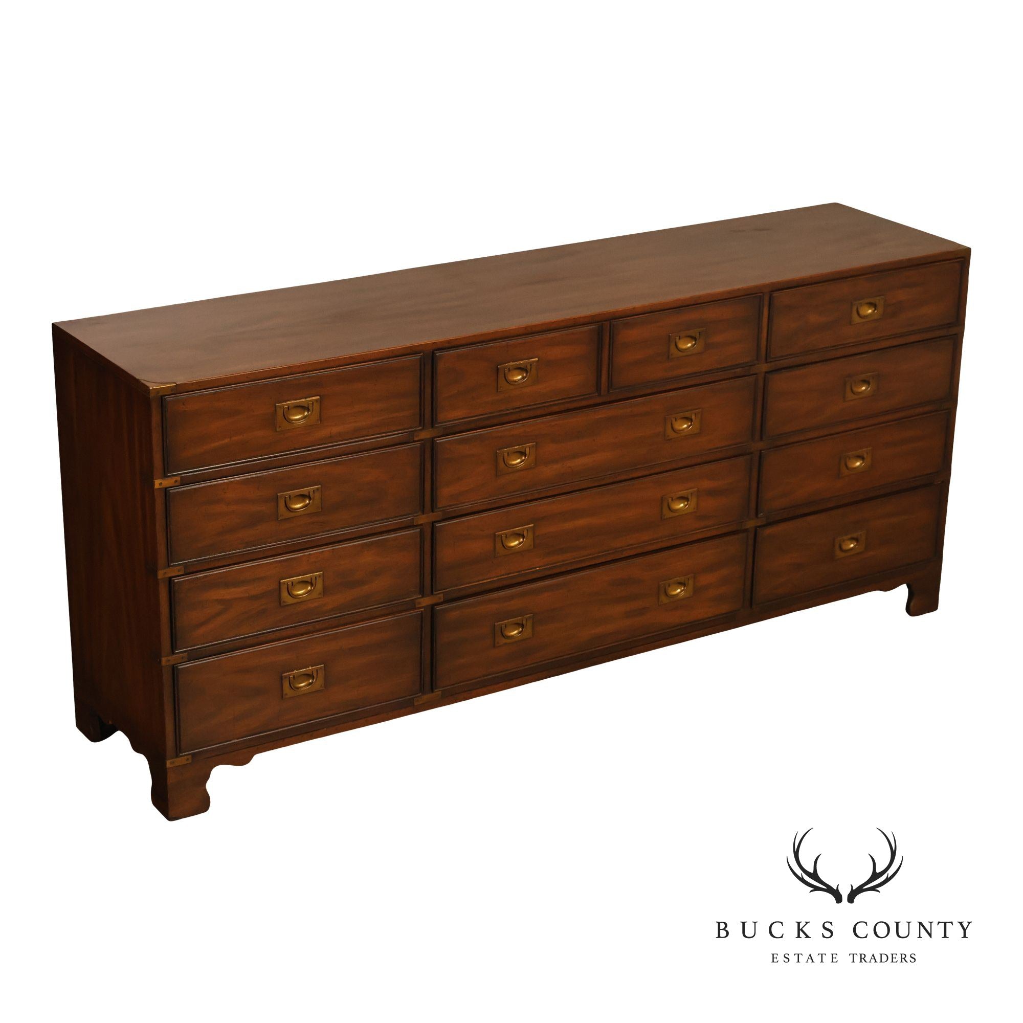 Heritage 'Kingsbridge' Collection Vintage Mahogany Campaign Style Long Dresser