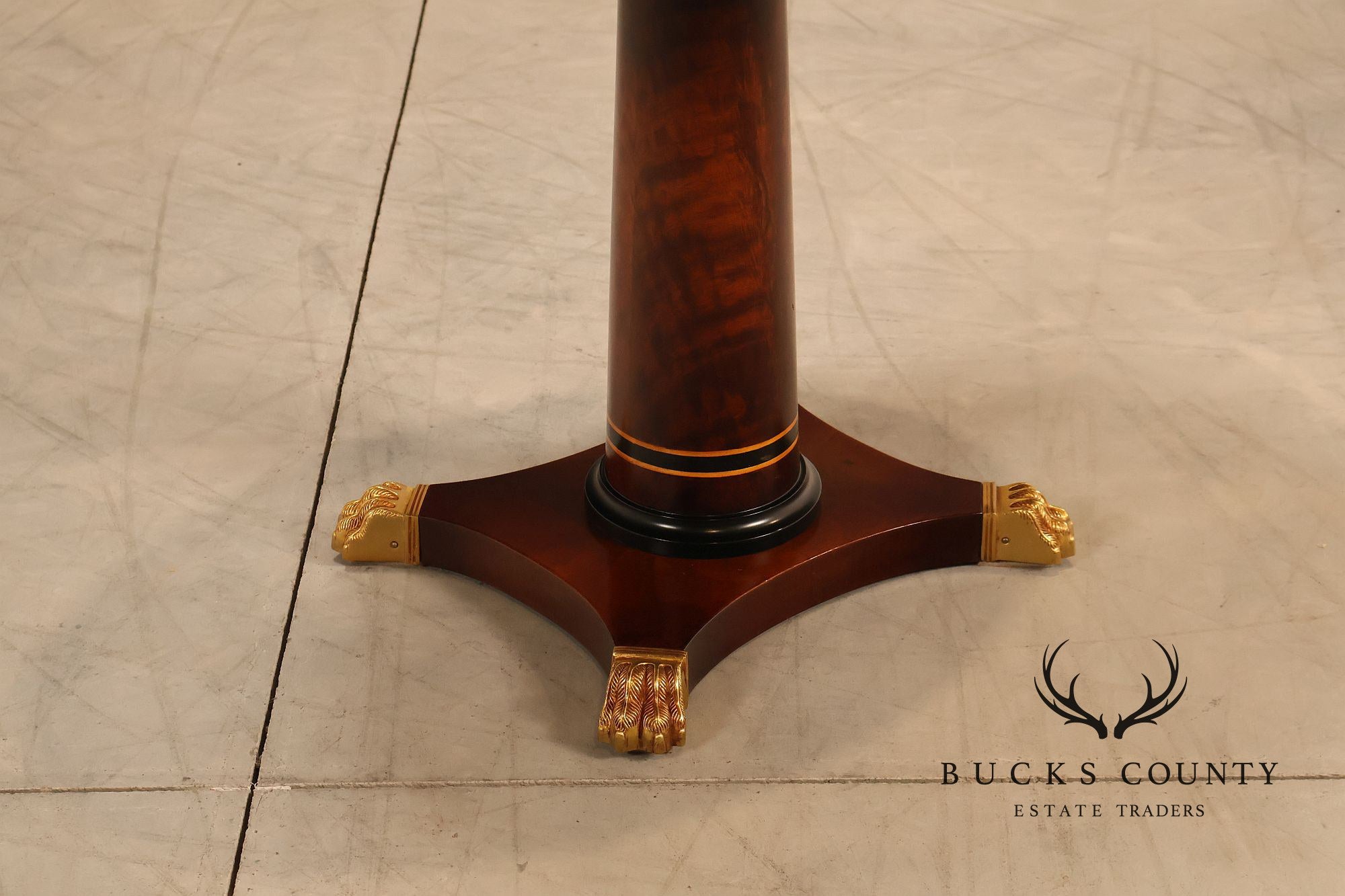 Mariner Neoclassical Style Pair Of Oval Mahogany Pedestal Tables