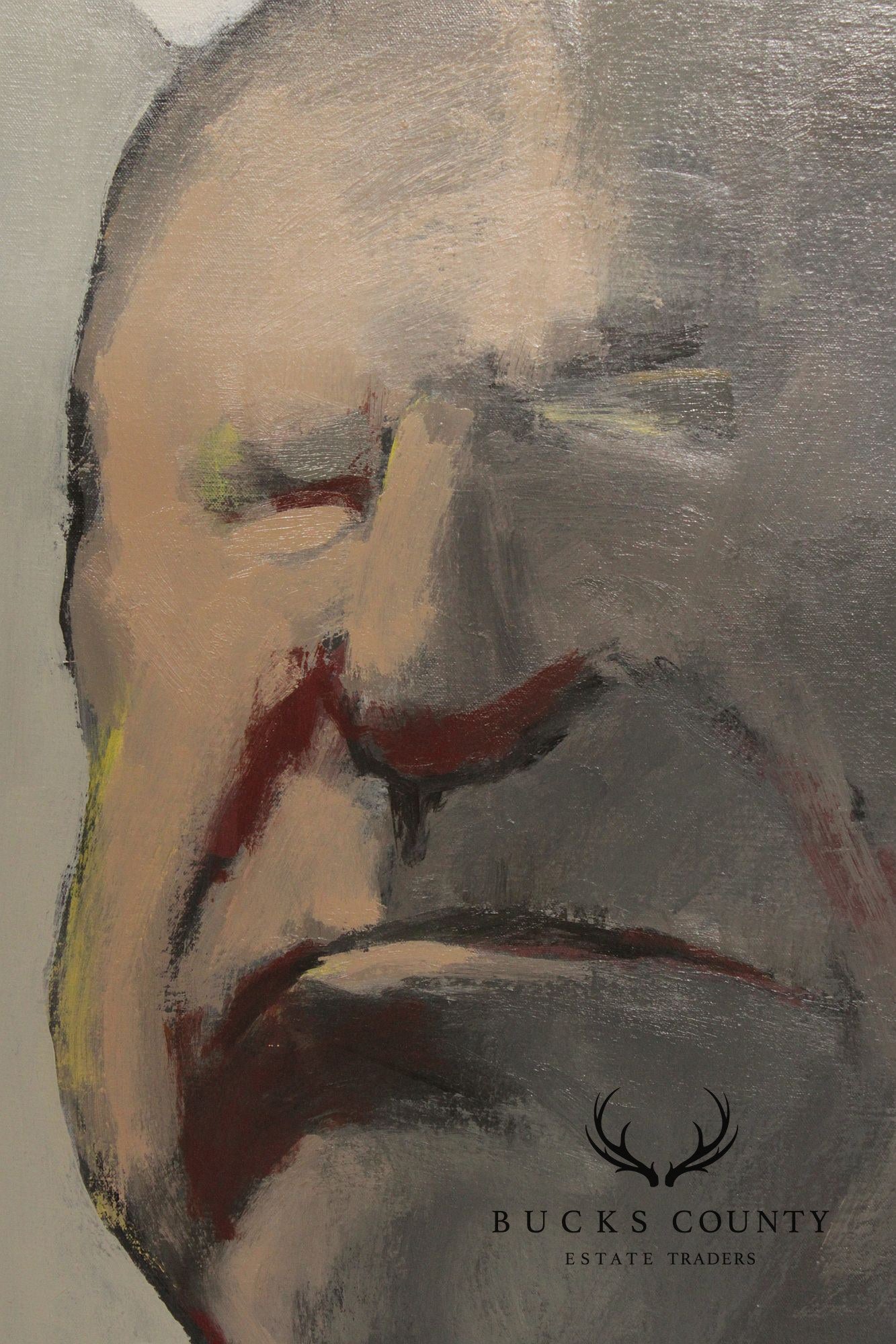Anne Cooper Dobbins Oil Painting, 'Two Strong Men'