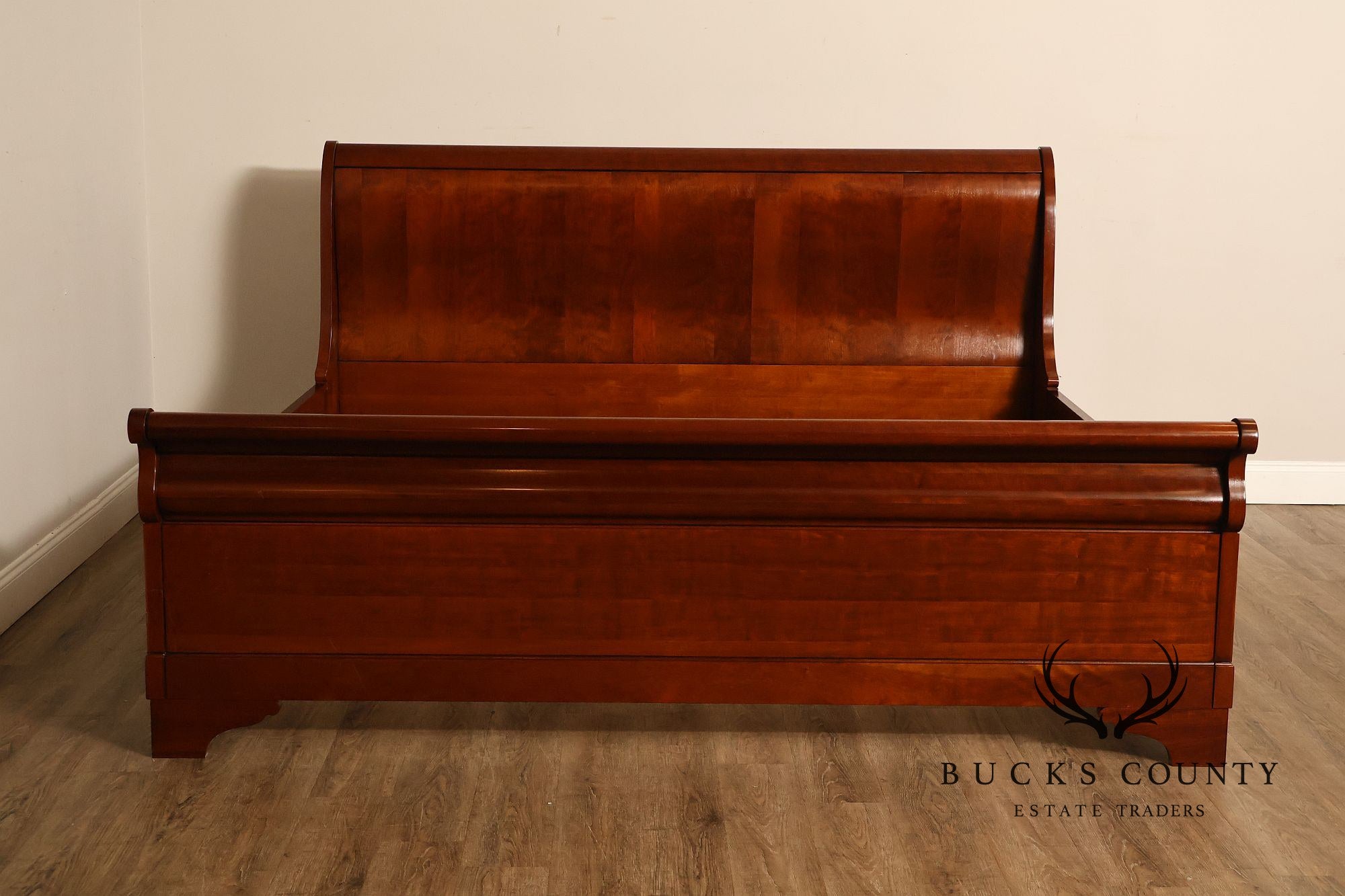 Grange French Louis Phillipe King Size Cherry Sleigh Bed Frame