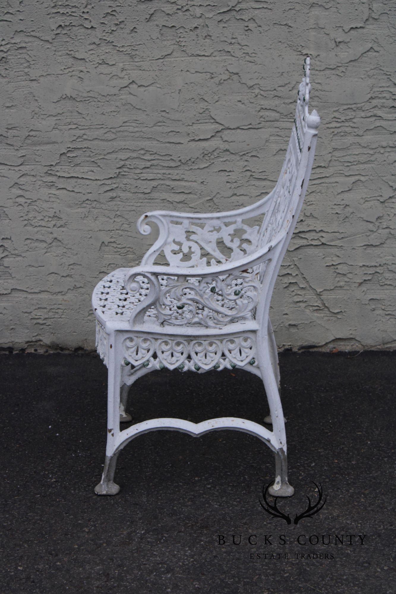 Antique Gothic Revival Cast Iron Garden Chair