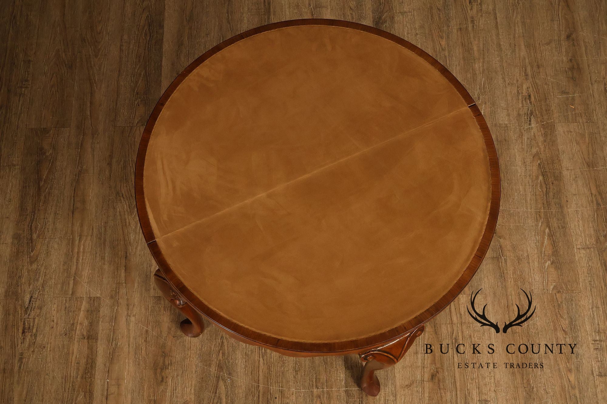 Baker Furniture Vintage Pair Of Walnut Demilune Flip Top Card Tables