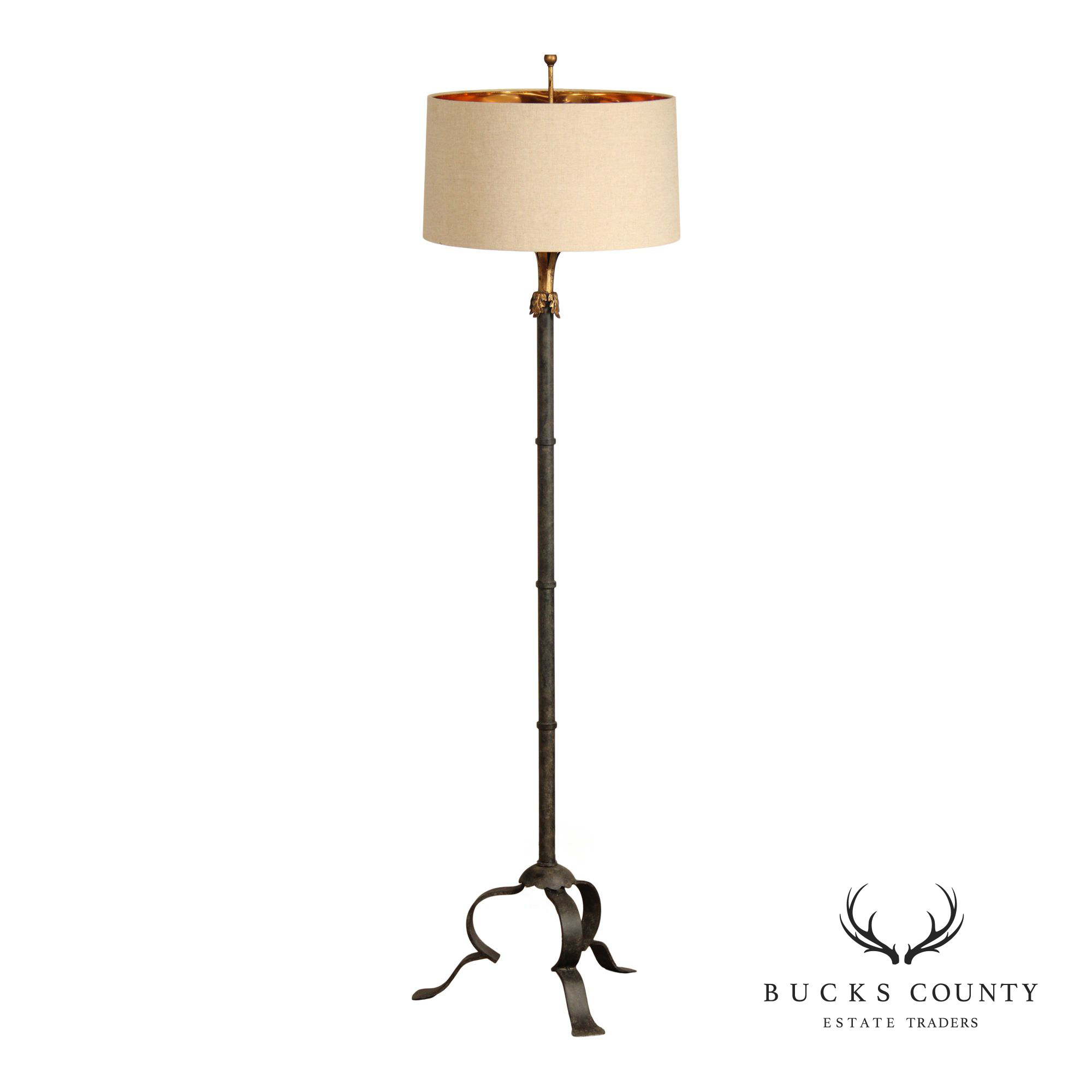 Aidan Gray 'Marshal' Forged Iron Floor Lamp