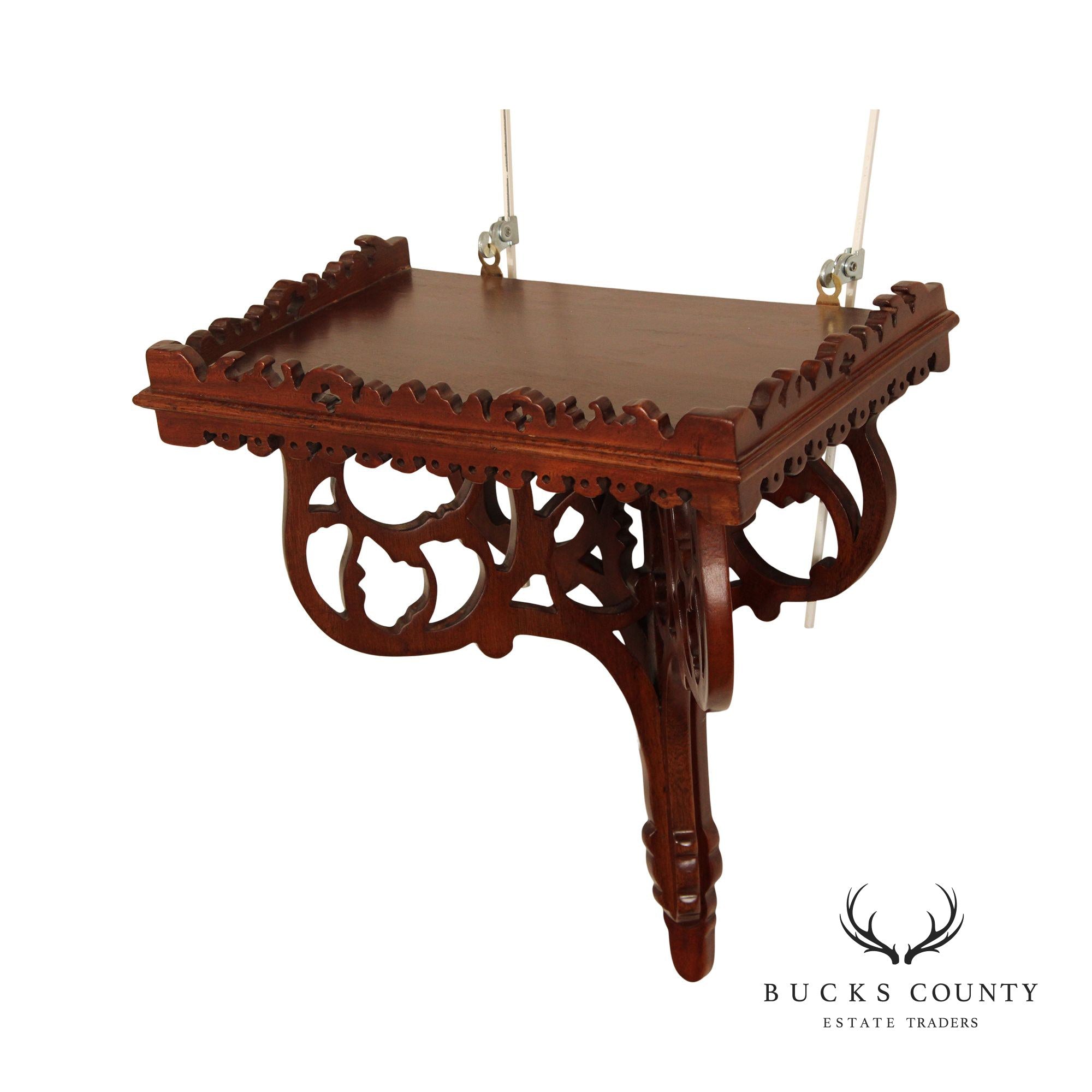 Victorian Style Carved Mahogany Wall Bracket