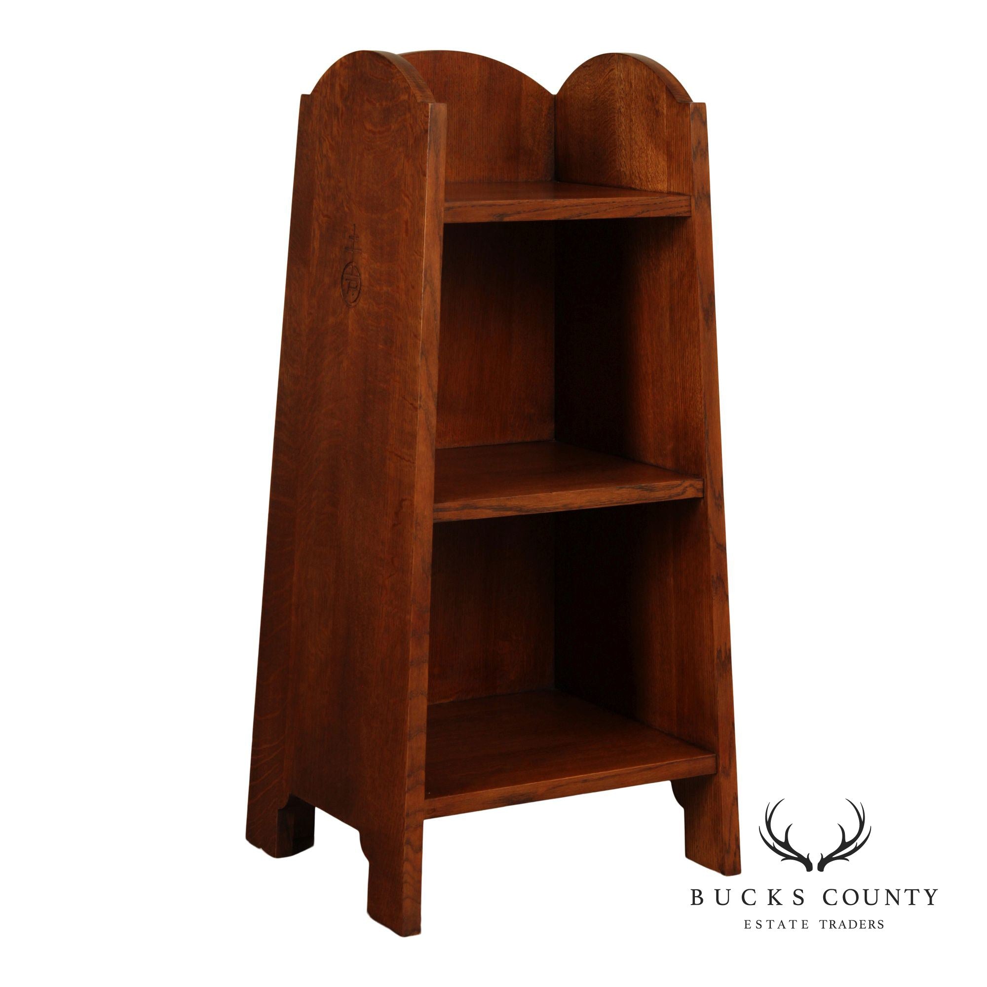 Stickley Mission Collection Oak Roycroft Magazine Rack