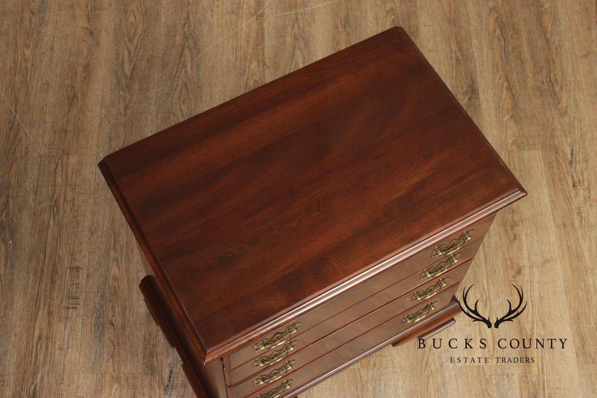 Ethan Allen 'Georgian Court' Pair of Cherry Nightstand Chests