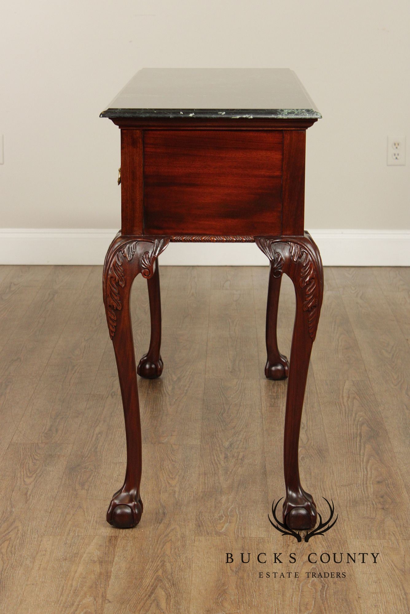 Stickley Georgian Style Granite Top Mahogany Server