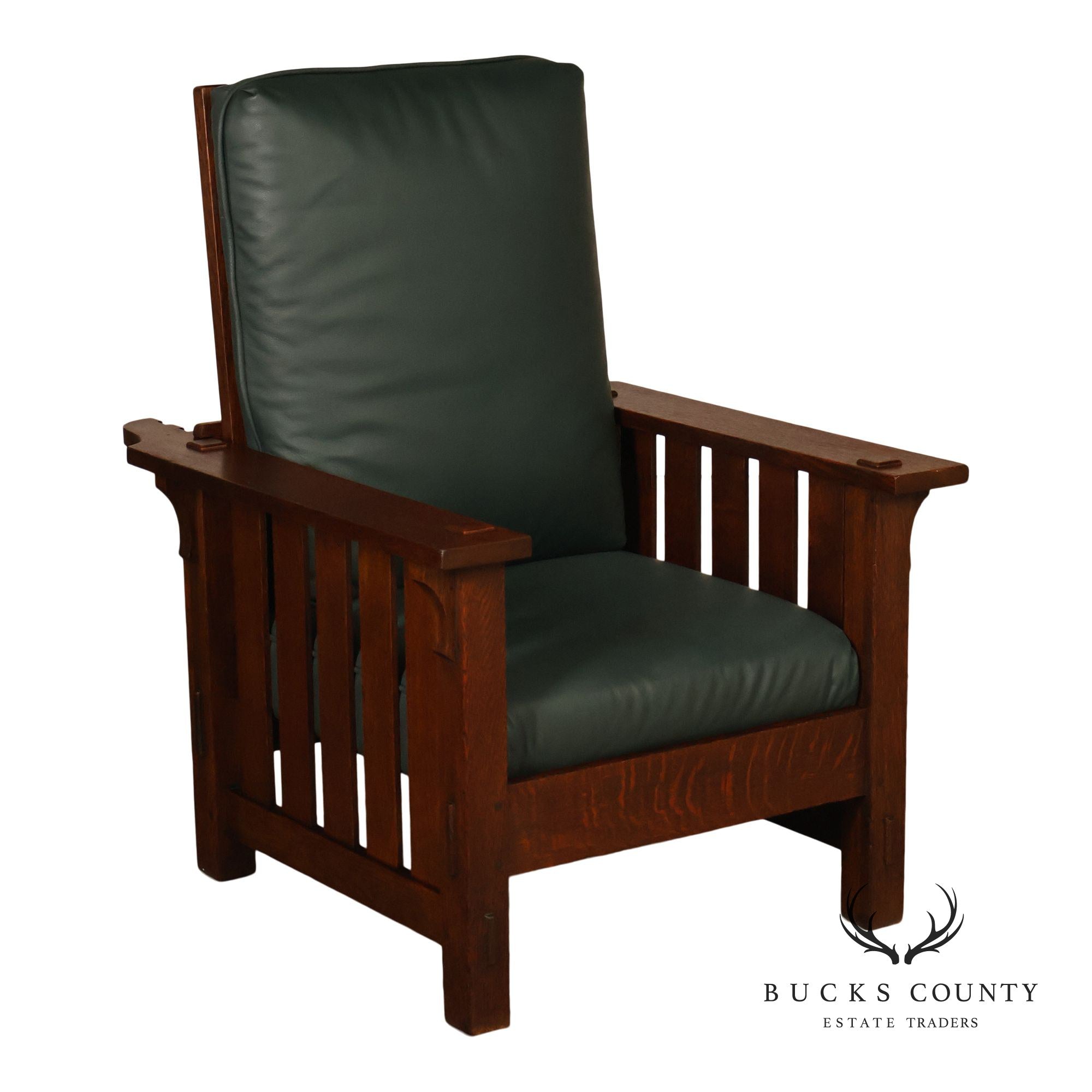 L. & J.G. Stickley Mission Oak Morris Chair Model #498