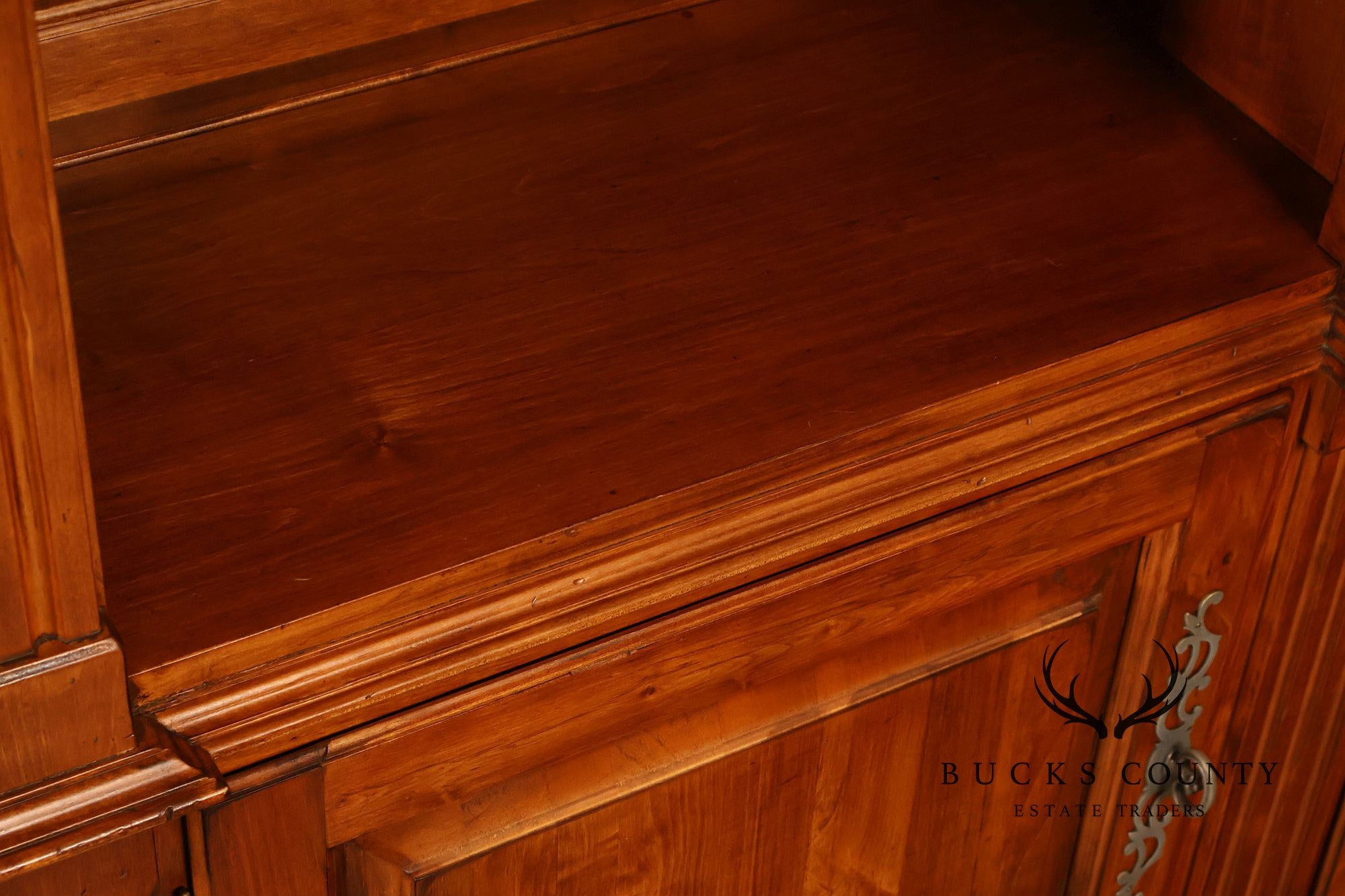 Ethan Allen 'Legacy' Maple Open Carved Library Bookcase