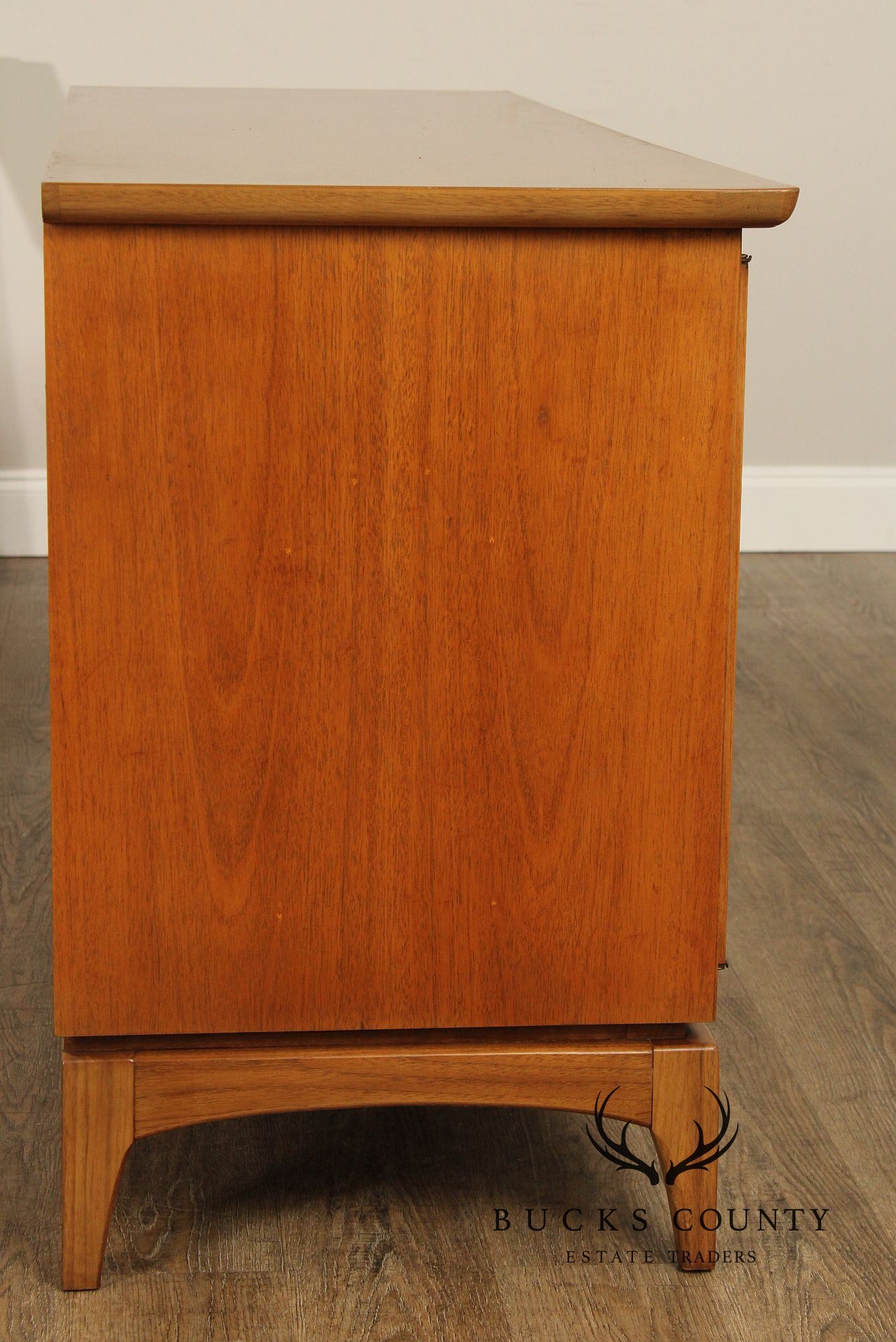 Kent Coffey 'The Wharton' Mid Century Modern Walnut Triple Dresser