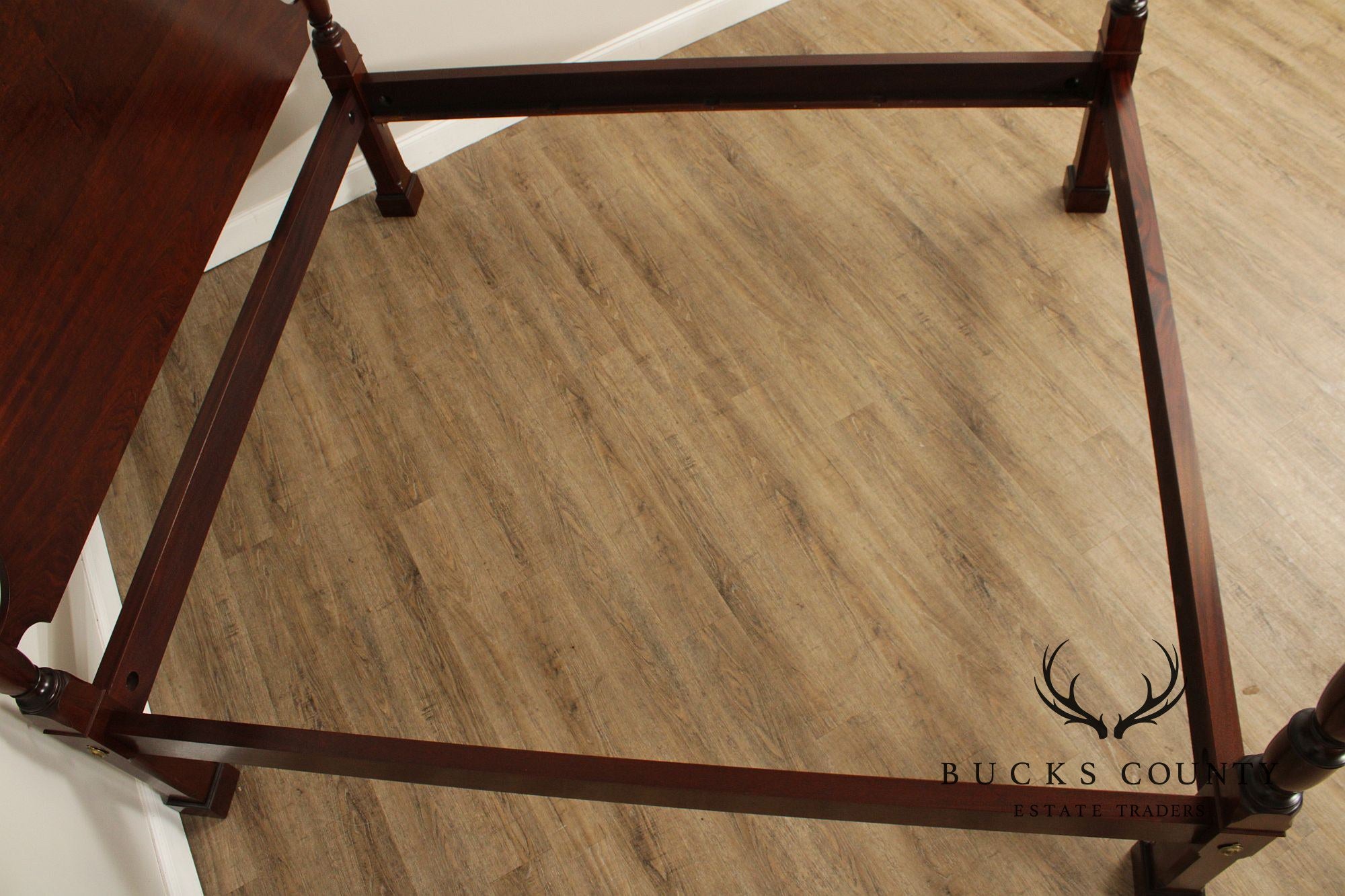 Custom Quality Federal Style Carved Mahogany California King  Poster Bed Frame