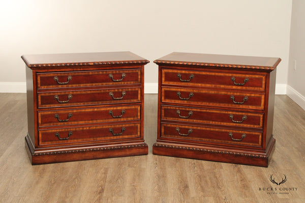 Universal Furniture Georgian Style Pair of Mahogany File Cabinets